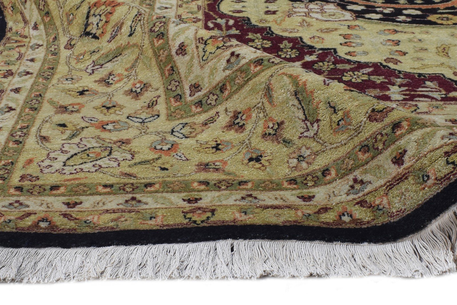 8' X 10' Rug Wool Black Persian Hand Knotted Khotan Oriental Large Carpet Area Rug