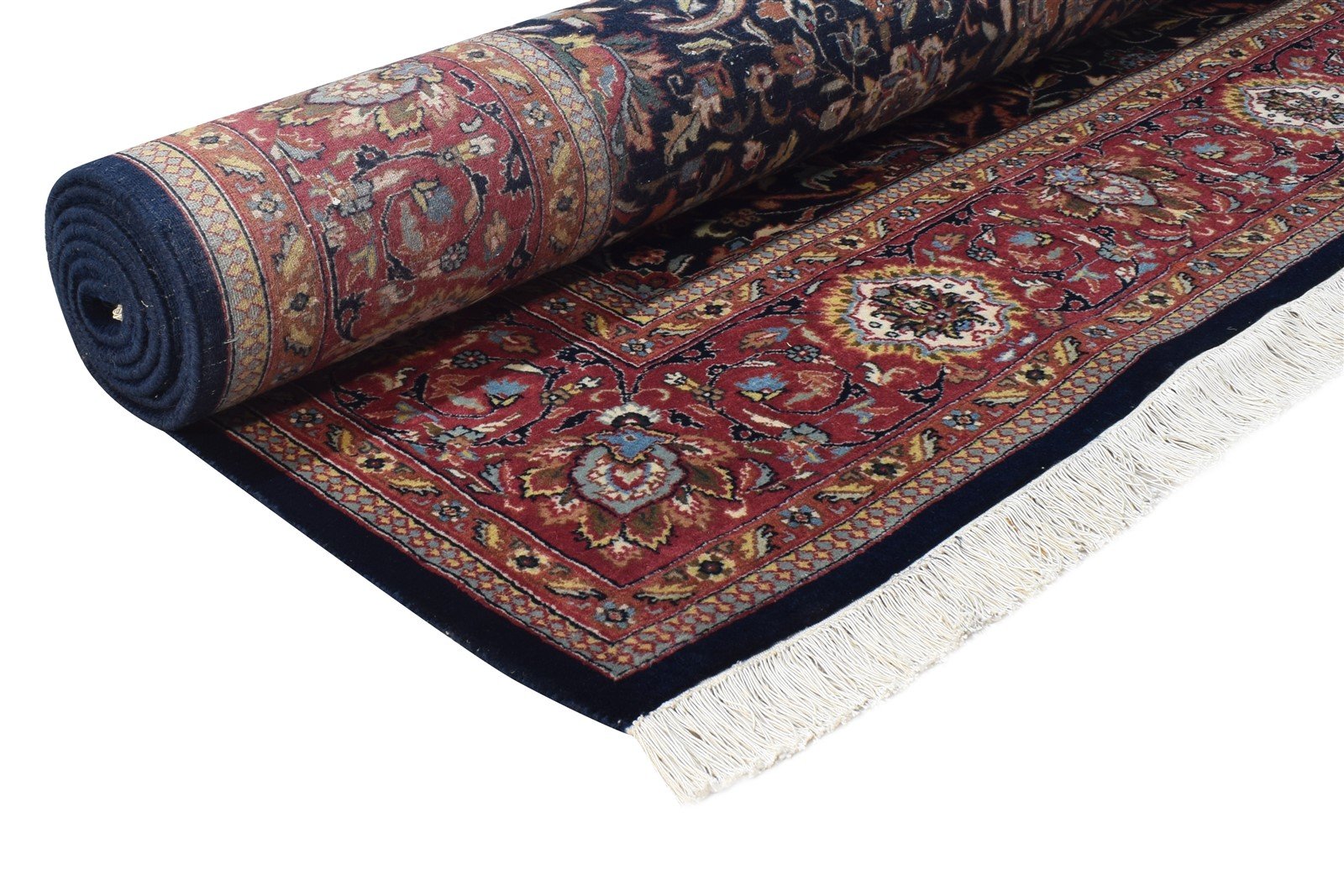 Wool Black Rug 7' X 10' Persian Hand Knotted Kashan Oriental Large Carpet Area Rug
