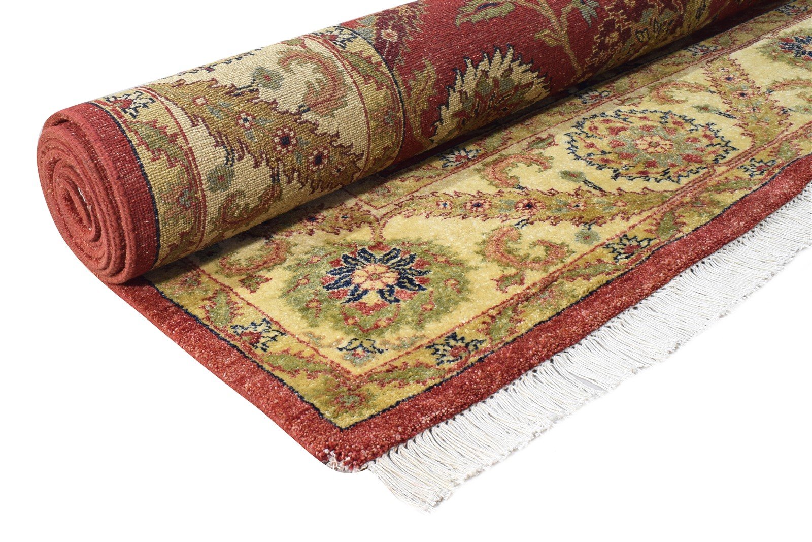 Wool Red Rug 8' X 10' Persian Hand Knotted Kashan Oriental Large Carpet Area Rug