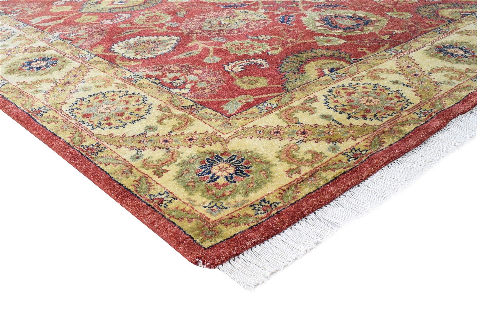 Wool Red Rug 8' X 10' Persian Hand Knotted Kashan Oriental Large Carpet Area Rug