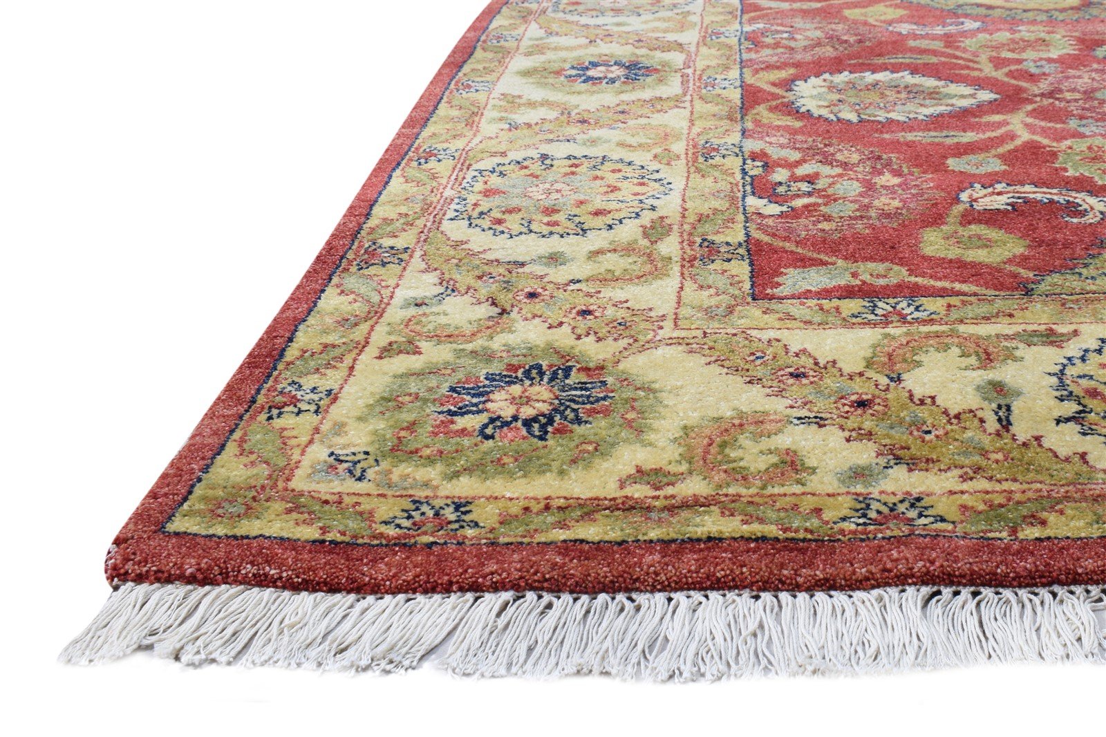 Wool Red Rug 8' X 10' Persian Hand Knotted Kashan Oriental Large Carpet Area Rug
