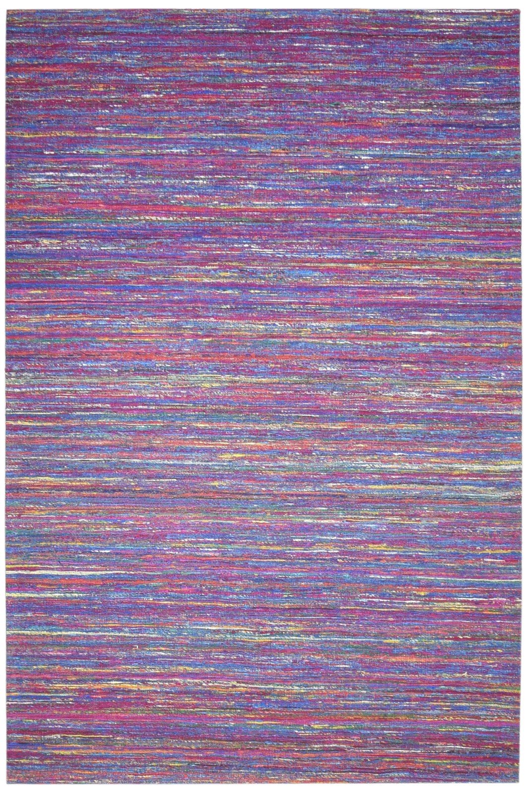 5' X 8' Rug Silk Purple Modern Hand Woven Bohemian Striped Room Size Carpet Area Rug