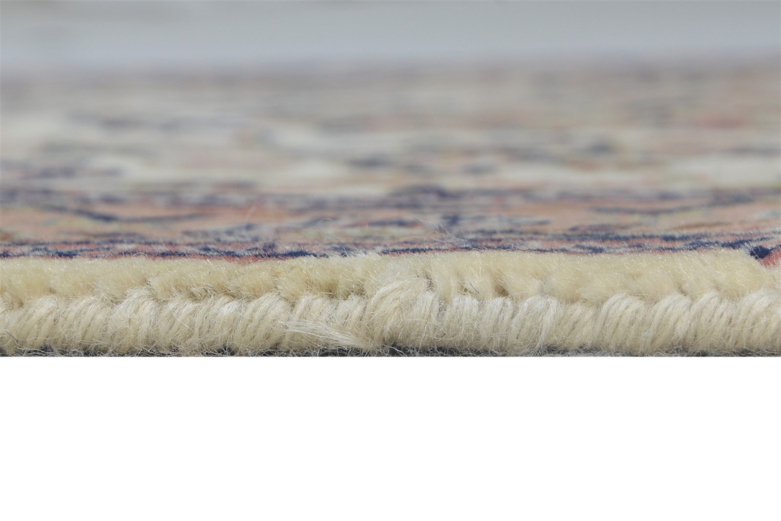 2' X 5' Rug Wool Cream Persian Hand Knotted Kashan Oriental Small Carpet Area Rug