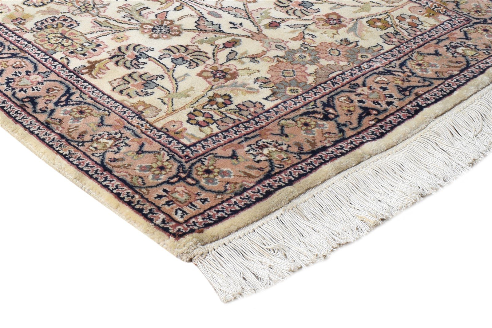 2' X 5' Rug Wool Cream Persian Hand Knotted Kashan Oriental Small Carpet Area Rug