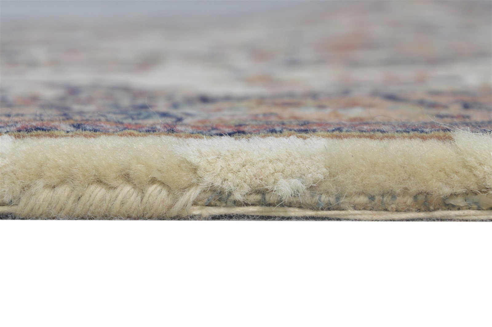 3' X 6' Rug Wool Cream Persian Hand Knotted Kashan Oriental Small Carpet Area Rug