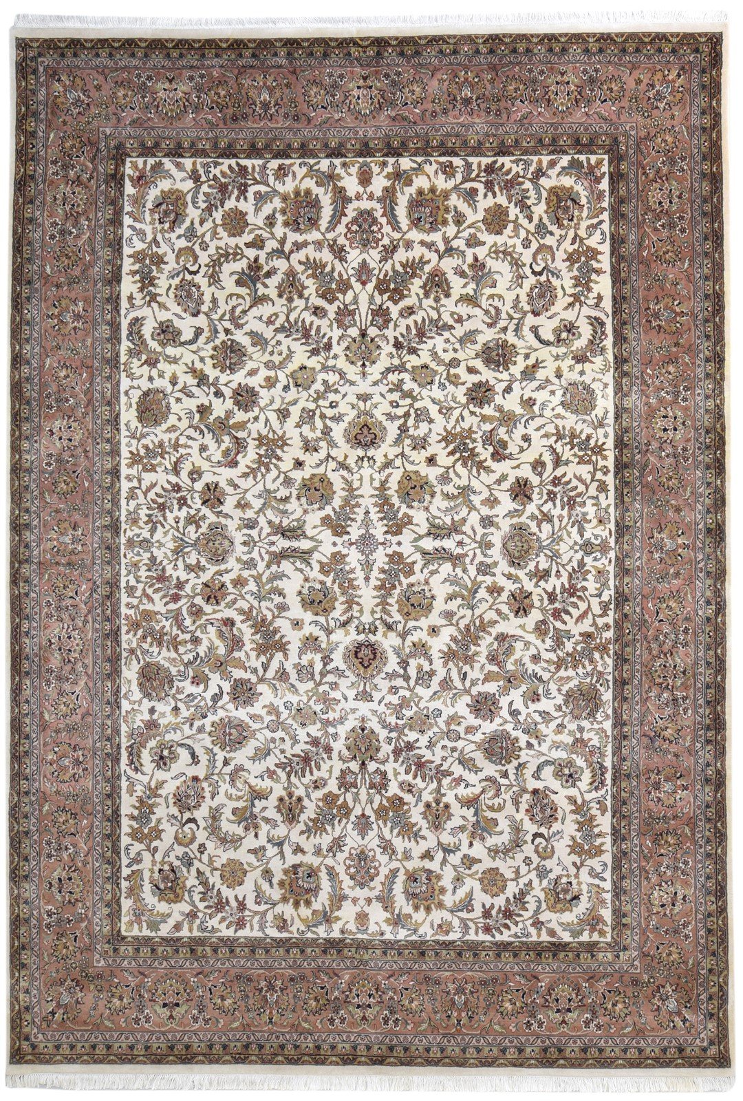 Cristie Wool Cream Rug 8' X 11' Persian Hand Knotted Kashan Oriental   7864676647061