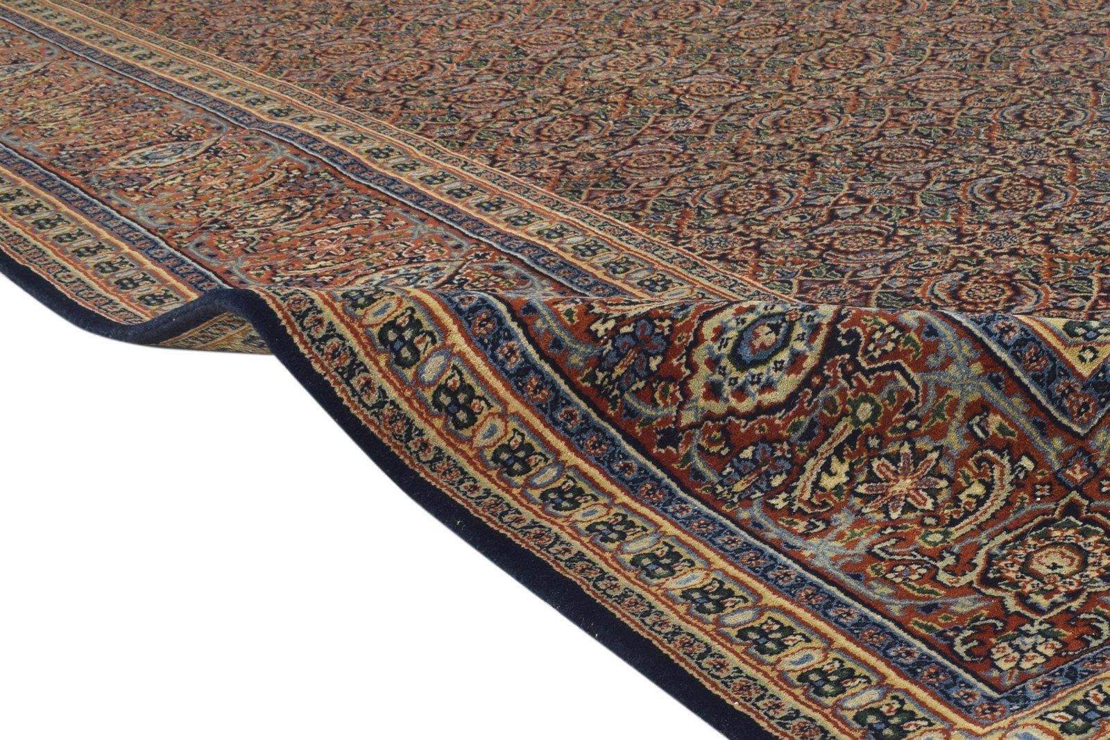 Hand Knotted Black Wool Rug 8' X 10' Persian Bijar Oriental Large Carpet Area Rug