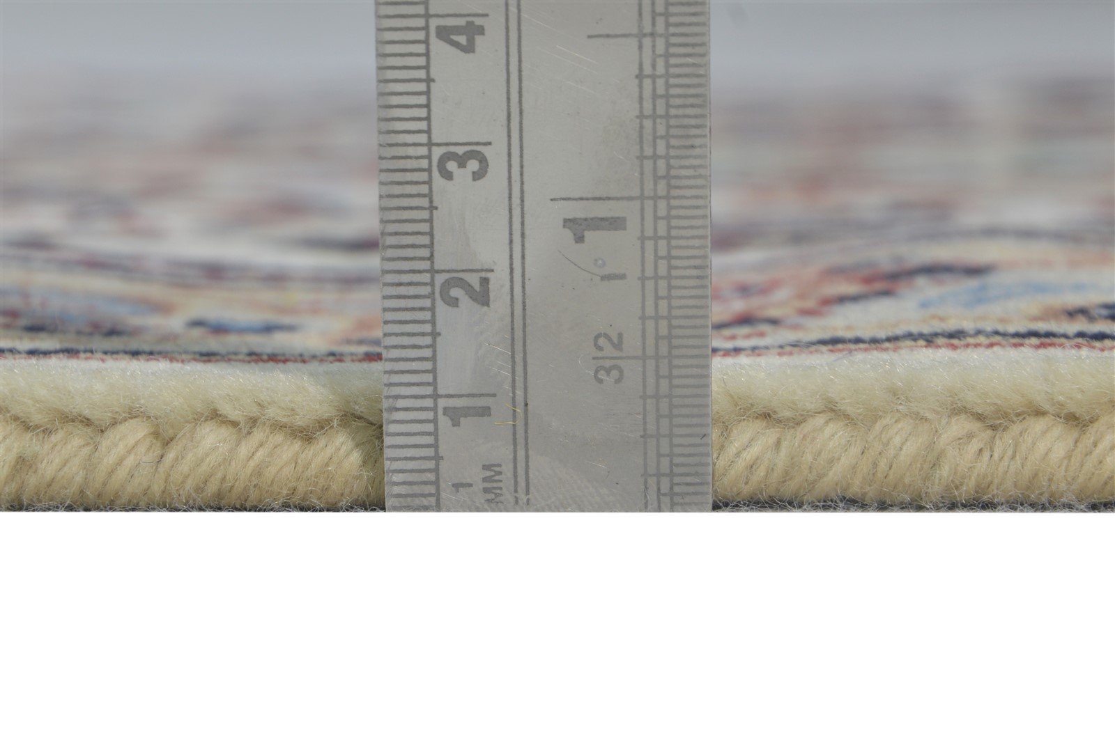 Ivory Wool Rug 2'6 X 5' Persian Hand Knotted Nain Oriental Small Carpet Area Rug
