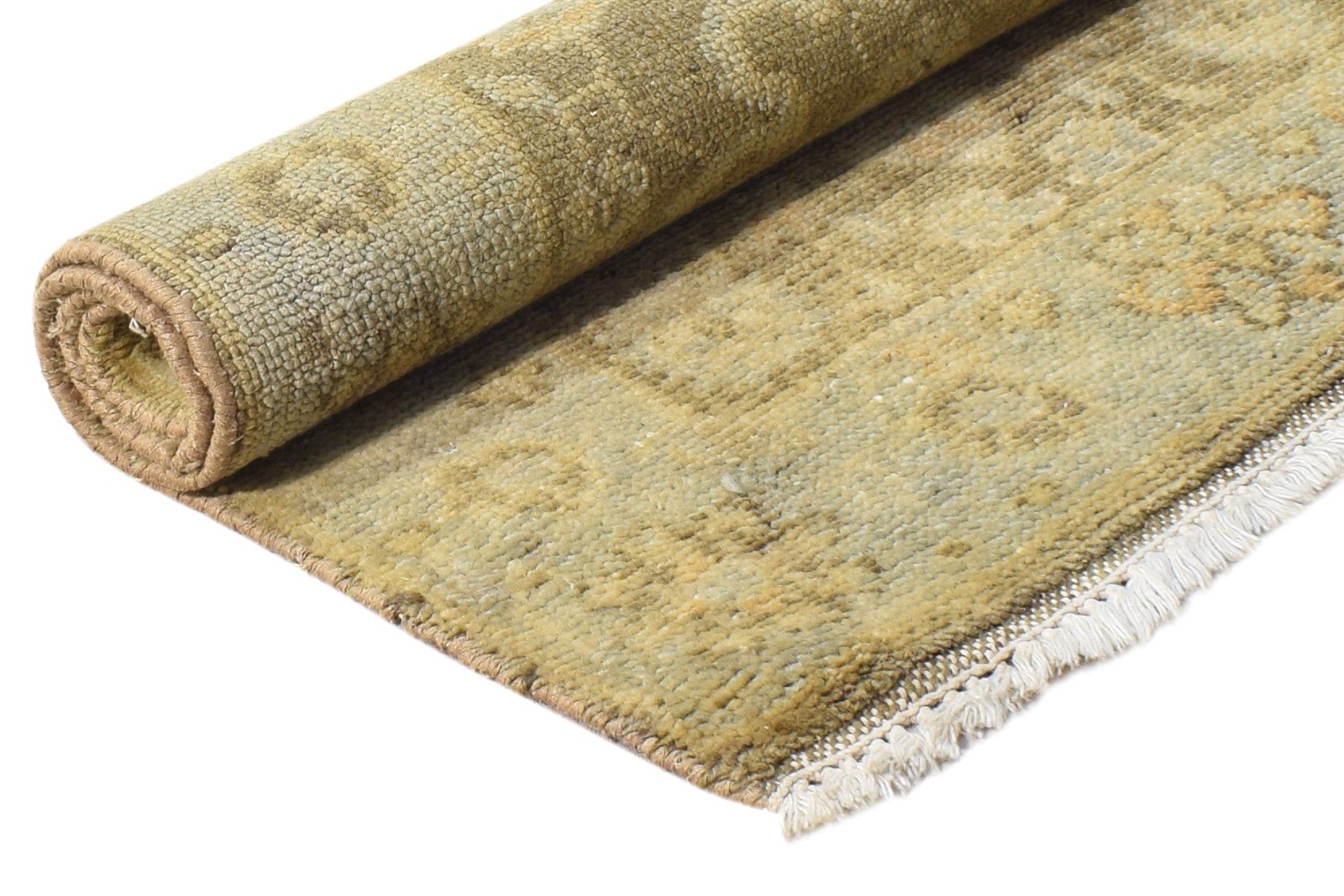 2' X 3' Rug Wool Brown Persian Hand Knotted Oushak Oriental Small Carpet Area Rug