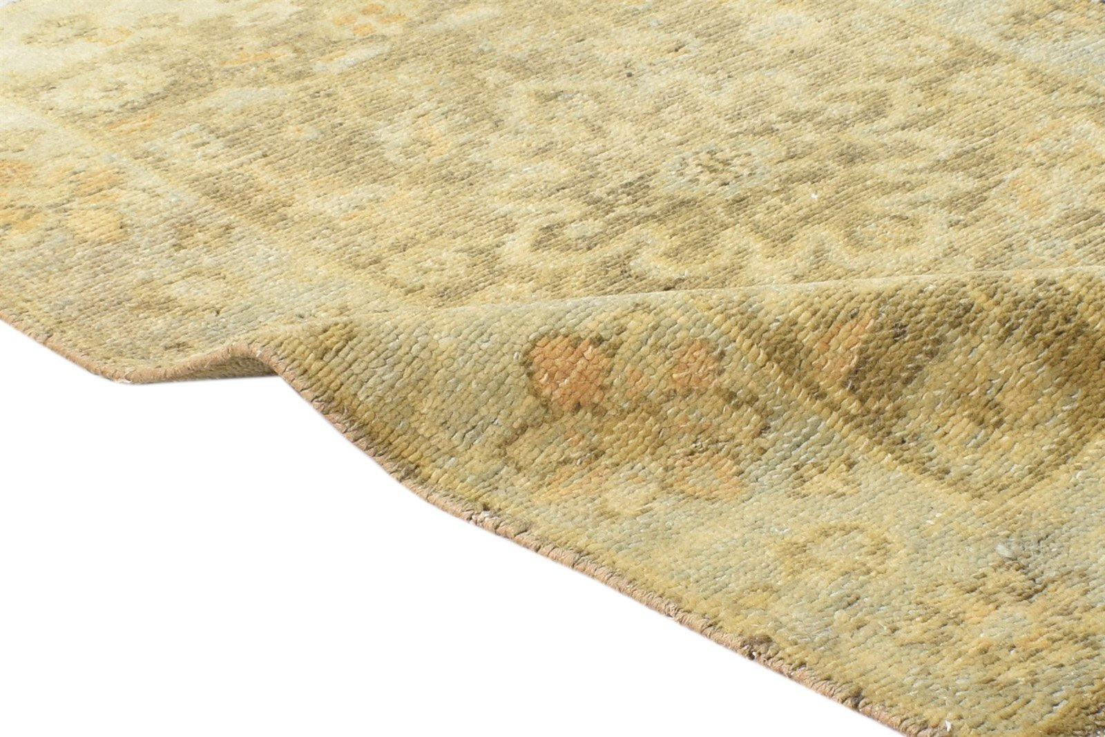 2' X 3' Rug Wool Brown Persian Hand Knotted Oushak Oriental Small Carpet Area Rug