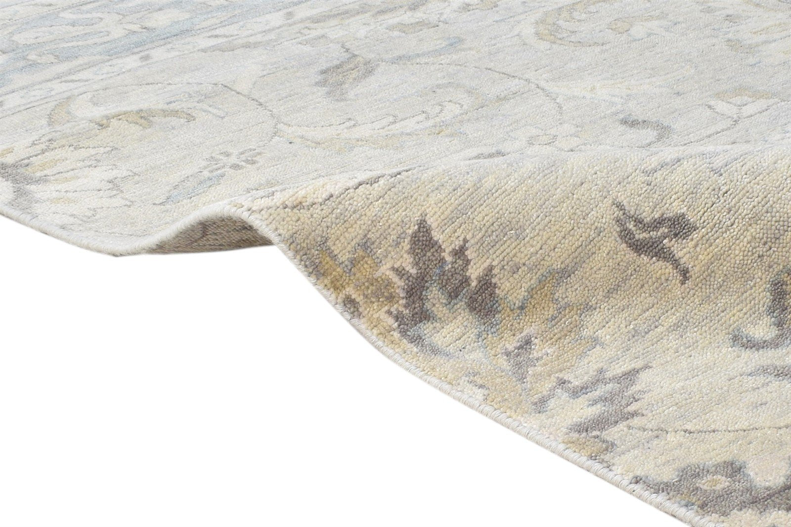 4' X 5' Rug Wool Beige Persian Hand Knotted Oushak Oriental Room Size Carpet Area Rug