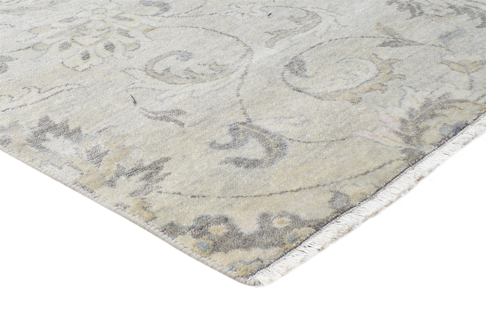 Wool Beige Rug 4' X 5' Persian Hand Knotted Oushak Oriental Room Size Carpet Area Rug
