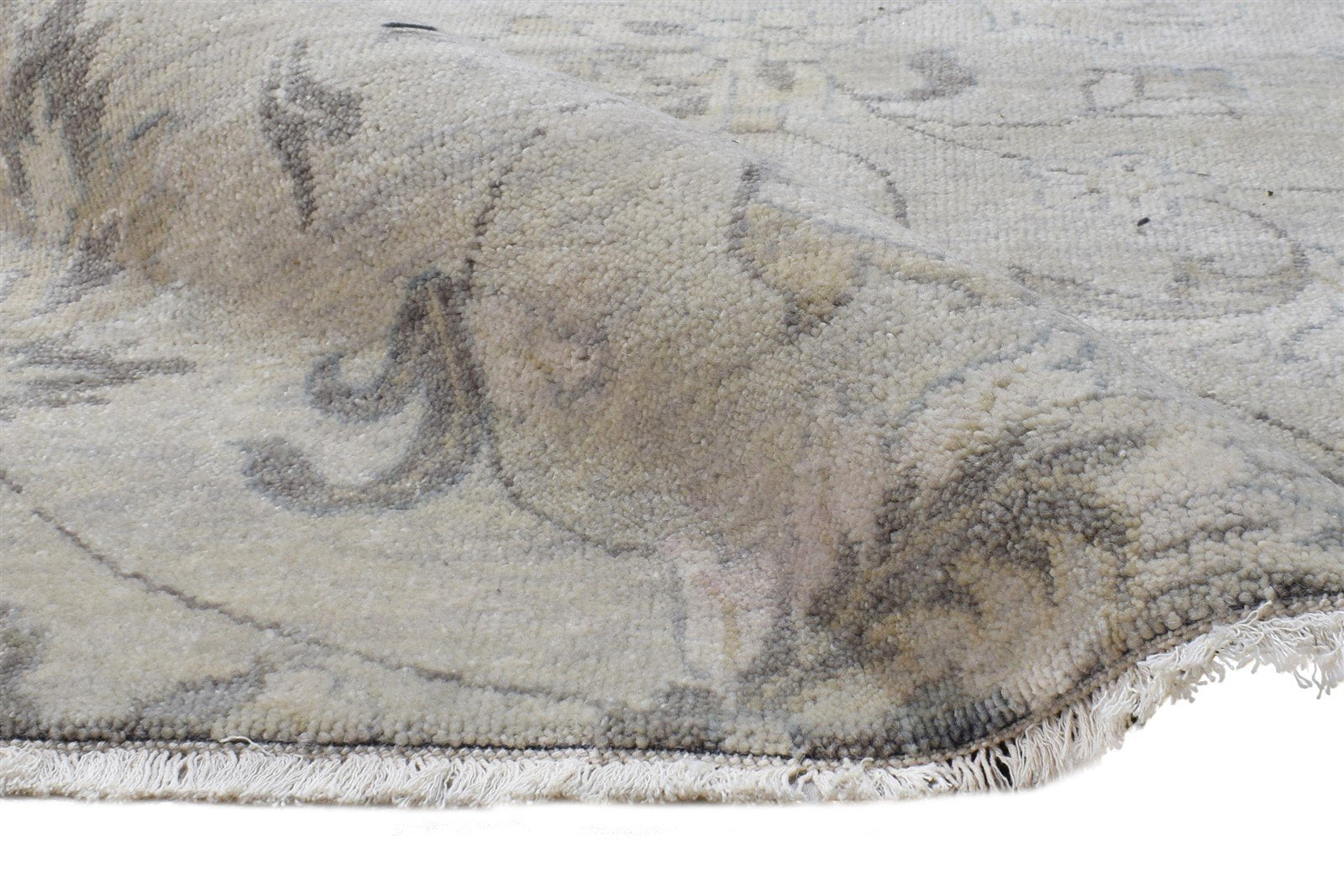 Wool Beige Rug 4' X 5' Persian Hand Knotted Oushak Oriental Room Size Carpet Area Rug