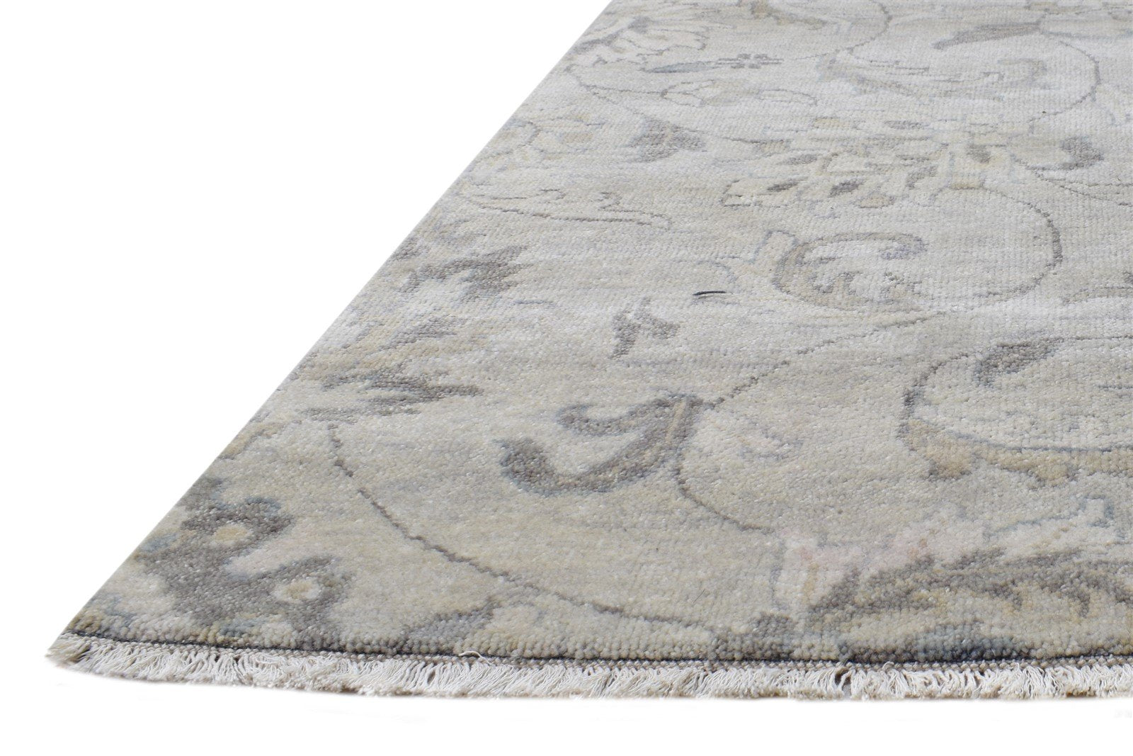 Wool Beige Rug 4' X 5' Persian Hand Knotted Oushak Oriental Room Size Carpet Area Rug