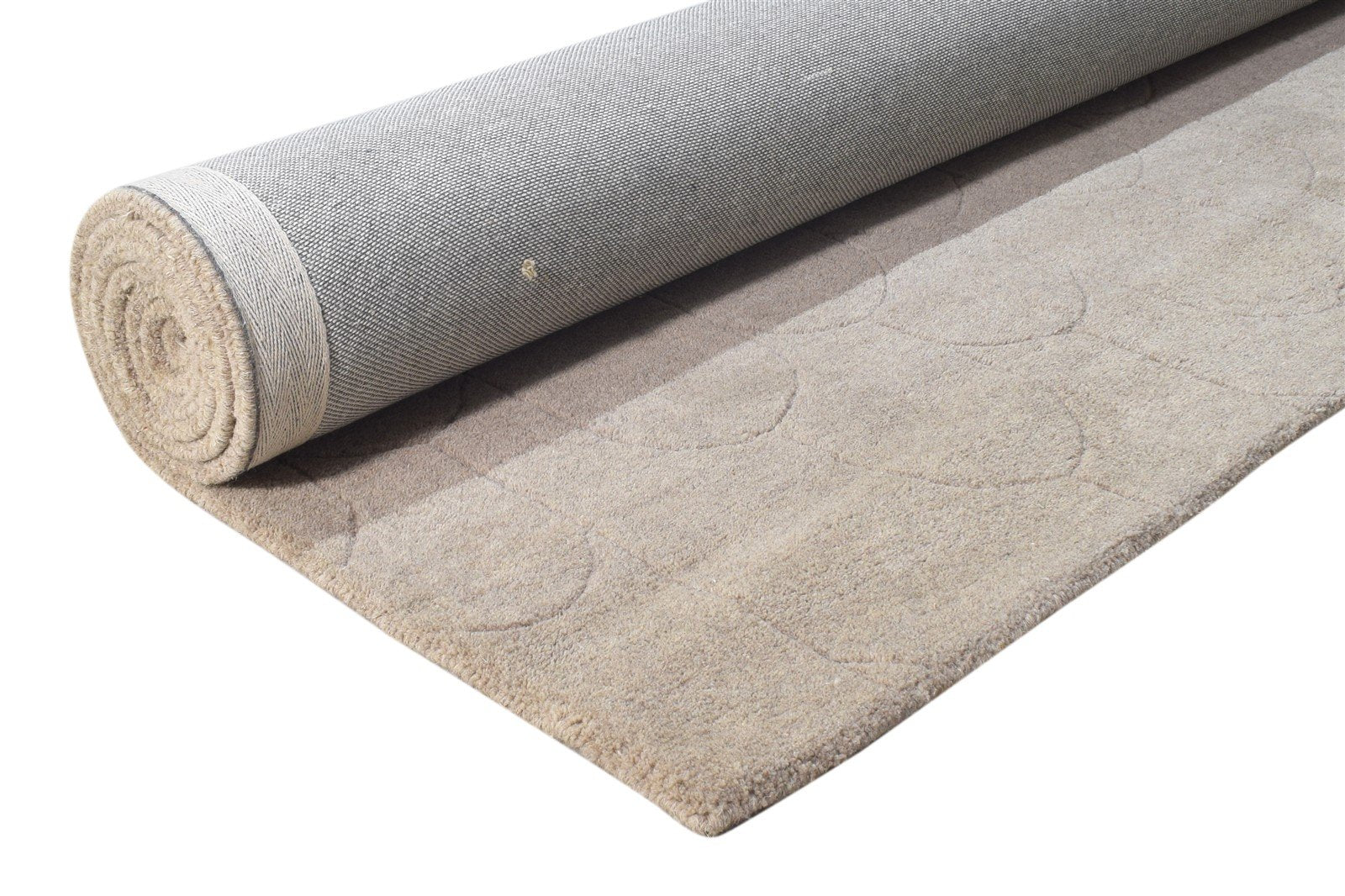 Hand Tufted Brown Wool Rug 6X9 Modern Scandinavian Geometric Room Size Carpet Area Rug
