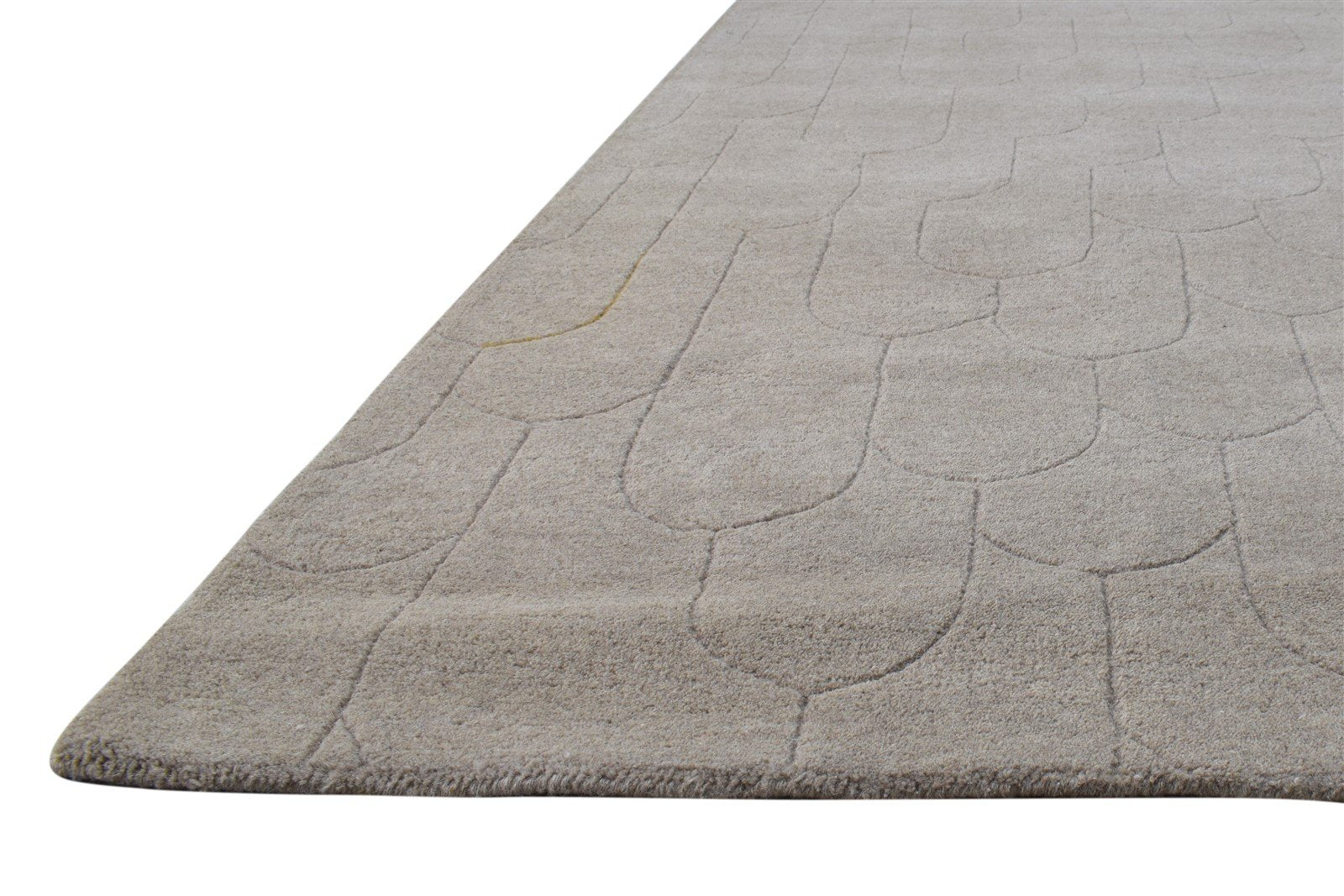 Hand Tufted Brown Wool Rug 6X9 Modern Scandinavian Geometric Room Size Carpet Area Rug