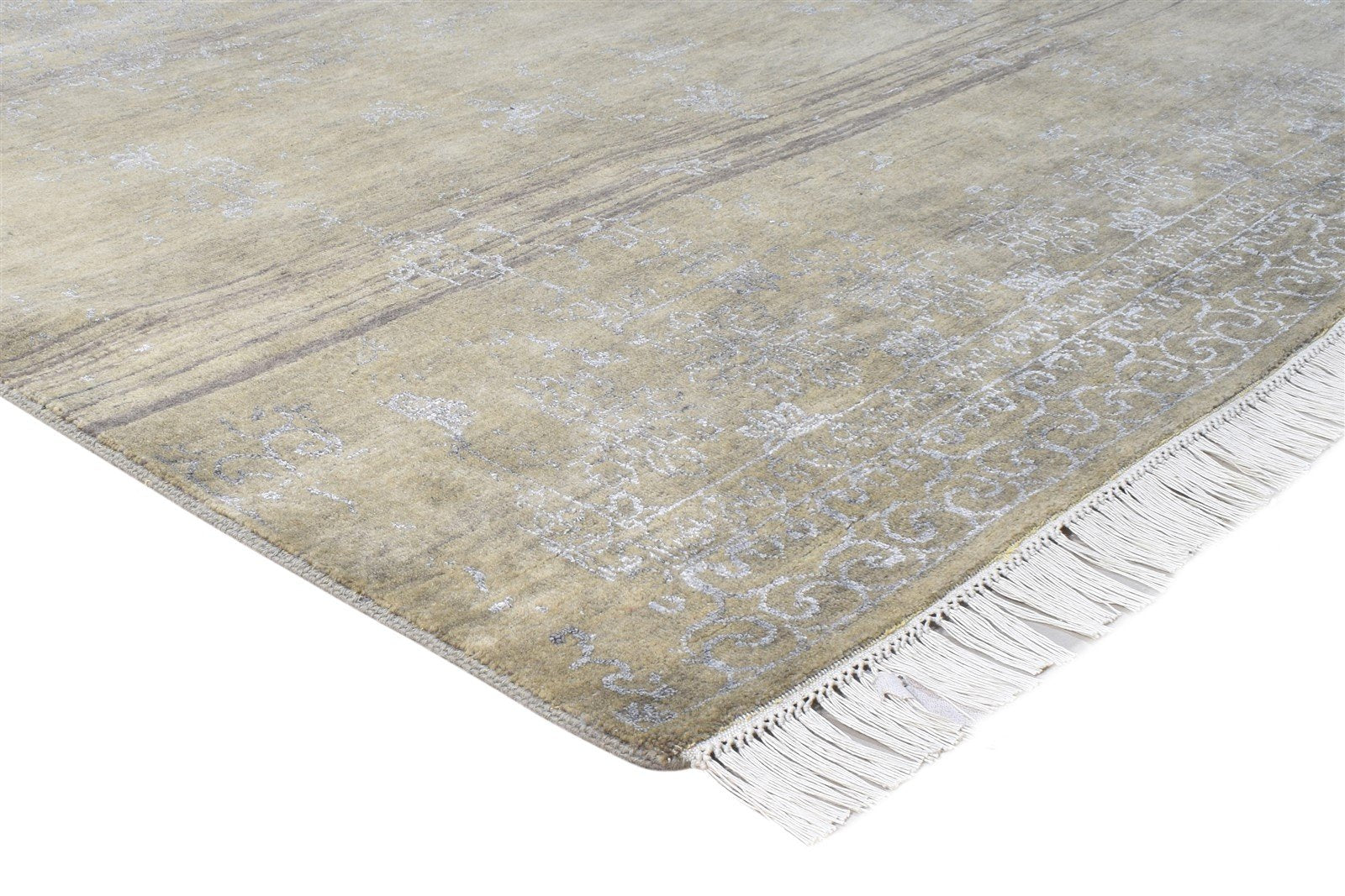 Hand Knotted Brown Wool Rug 6' X 9' Modern American Abstract Large Carpet Area Rug