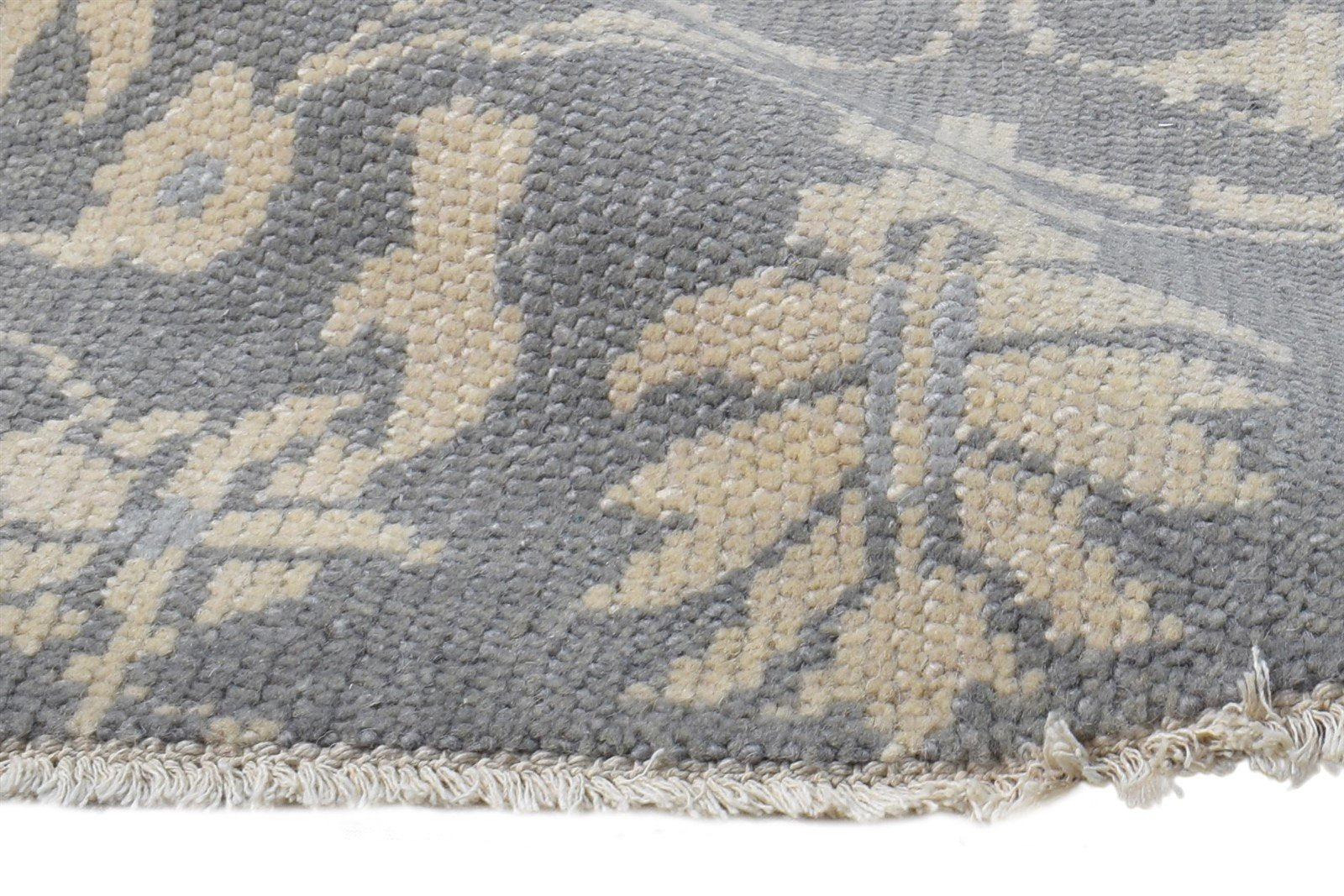 Hand Knotted Grey Wool Rug 2' X 2' Persian Oushak Oriental Small Carpet Area Rug