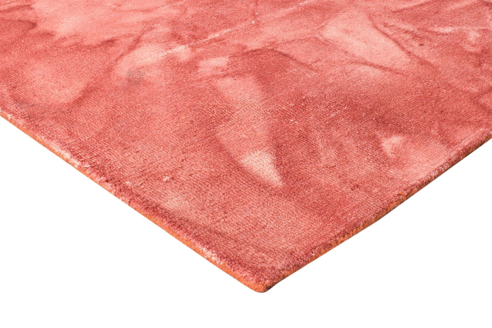 5' X 8' Rug Wool Red Modern Hand Tufted Shibori Tie Dye Room Size Carpet Area Rug