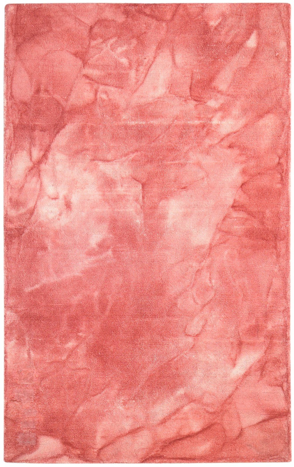 5' X 8' Rug Wool Red Modern Hand Tufted Shibori Tie Dye Room Size Carpet Area Rug