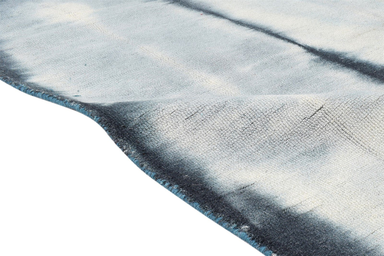 Hand Tufted Charcoal Wool Rug 5' X 8' Modern Shibori Tie Dye Room Size Carpet Area Rug
