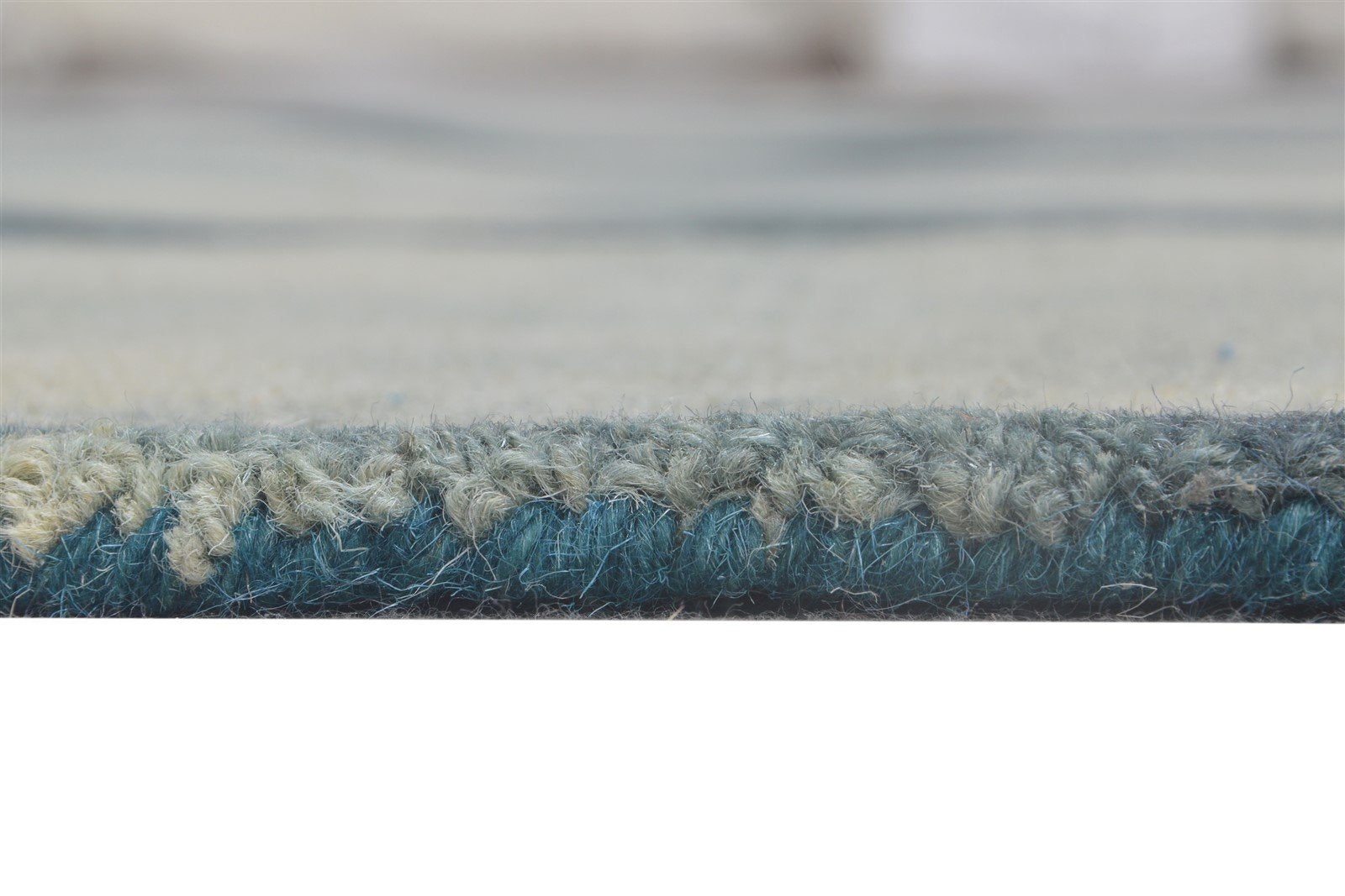 5' X 8' Rug Wool Grey Modern Hand Tufted Shibori Tie Dye Room Size Carpet Area Rug