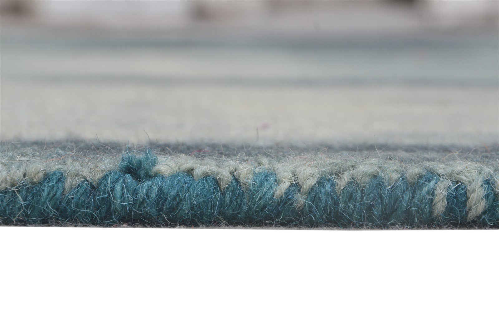 Hand Tufted Grey Wool Rug 5' X 8' Modern Shibori Tie Dye Room Size Carpet Area Rug