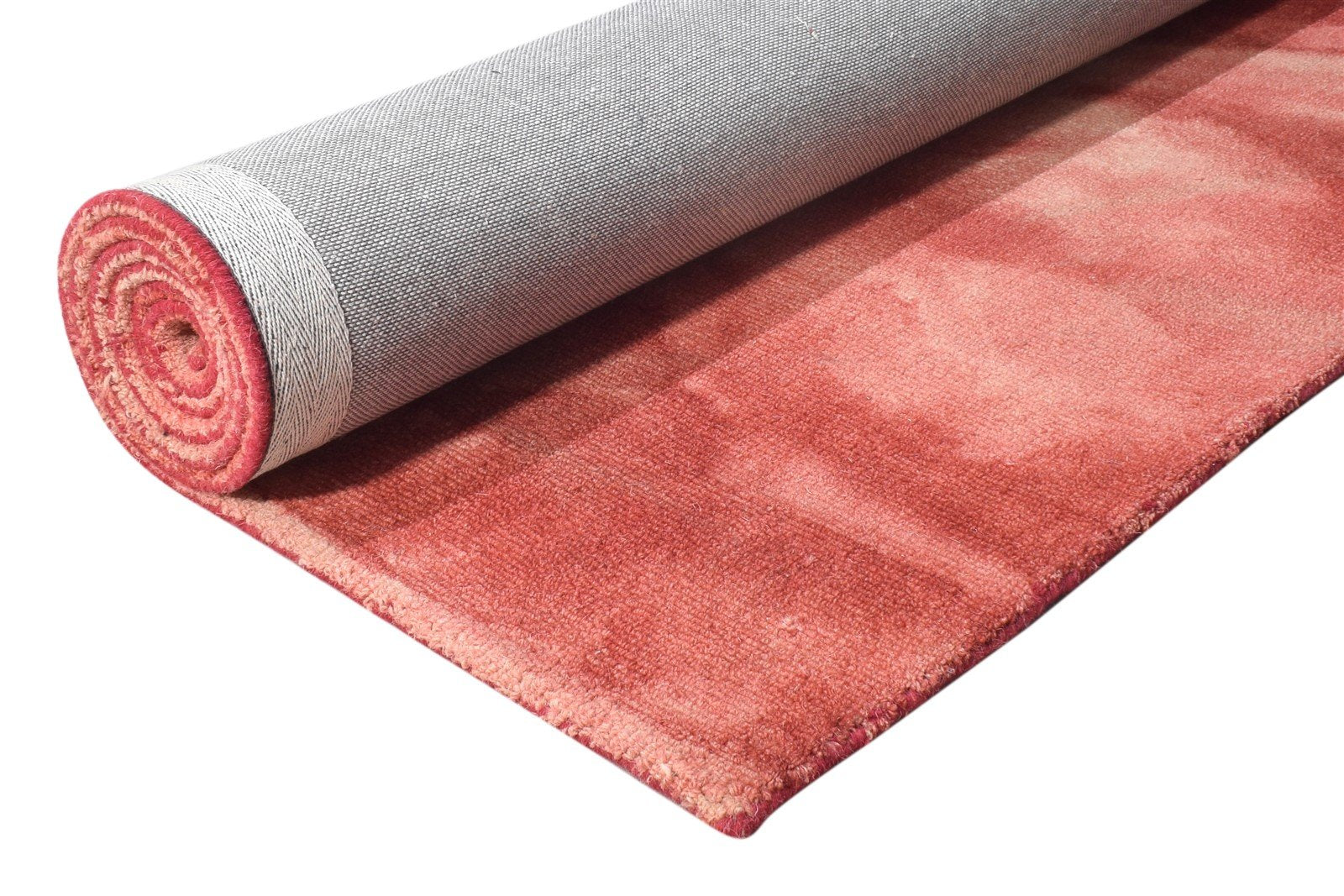 Red Wool Rug 5' X 8' Modern Hand Tufted Shibori Tie Dye Room Size Carpet Area Rug
