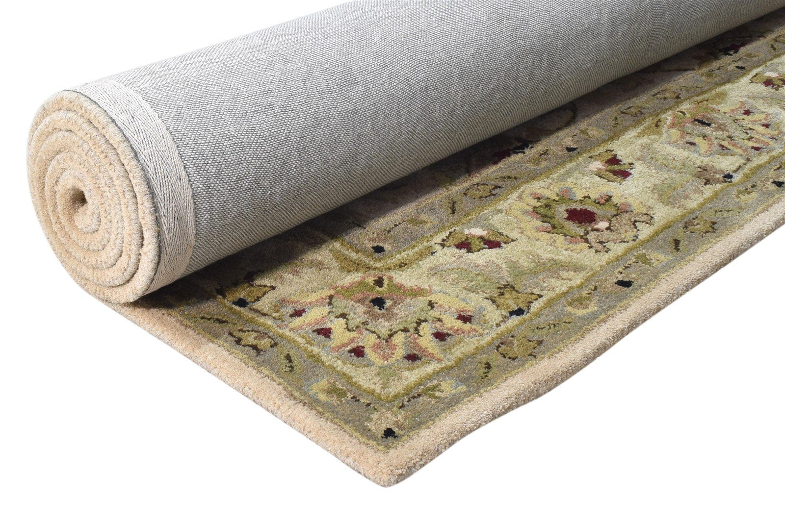 5' X 8' Rug Wool Beige Persian Hand Tufted Kashan Oriental Room Size Carpet Area Rug