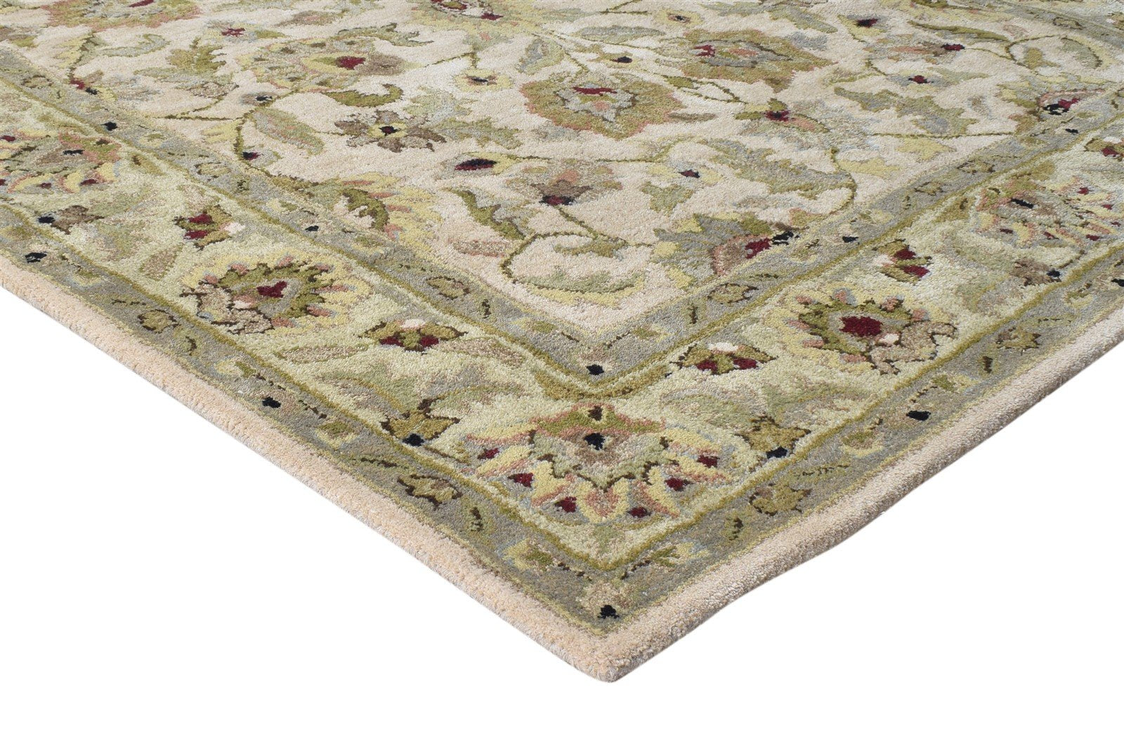 5' X 8' Rug Wool Beige Persian Hand Tufted Kashan Oriental Room Size Carpet Area Rug