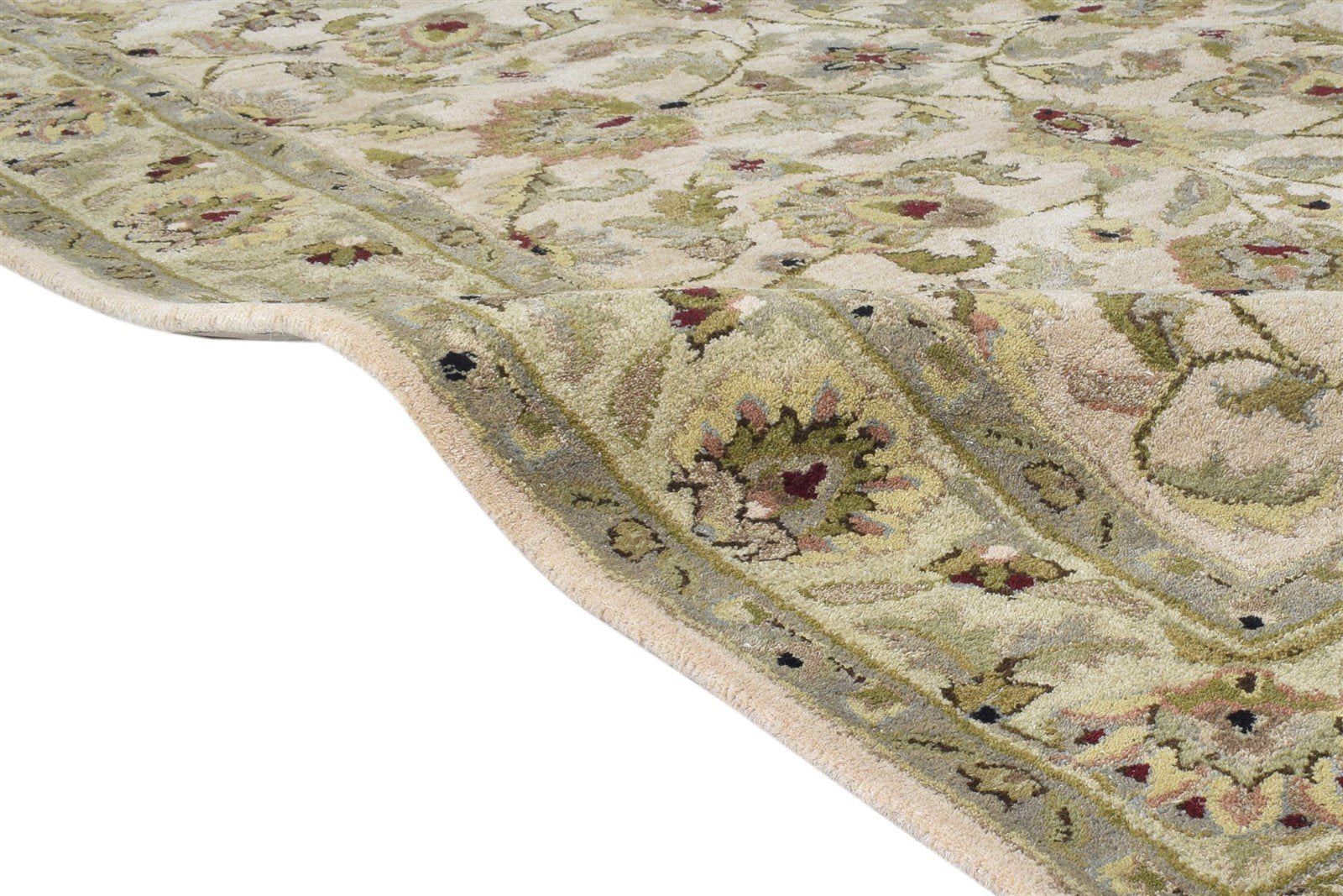 5' X 8' Rug Wool Beige Persian Hand Tufted Kashan Oriental Room Size Carpet Area Rug