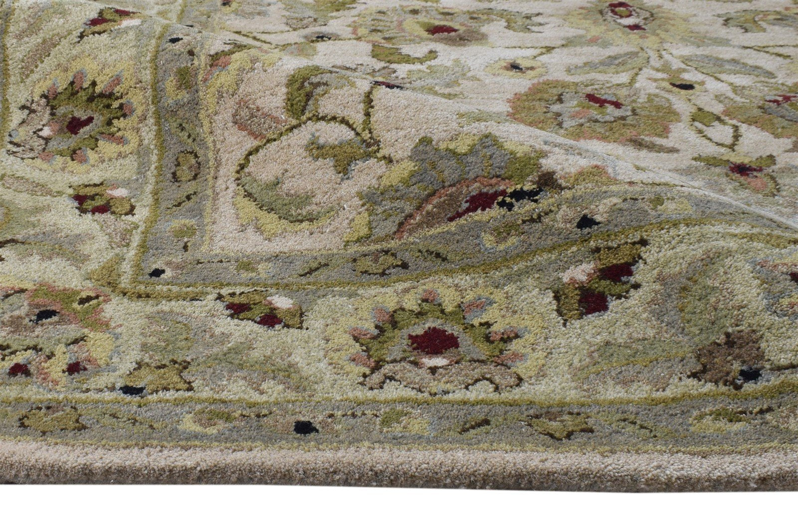 5' X 8' Rug Wool Beige Persian Hand Tufted Kashan Oriental Room Size Carpet Area Rug