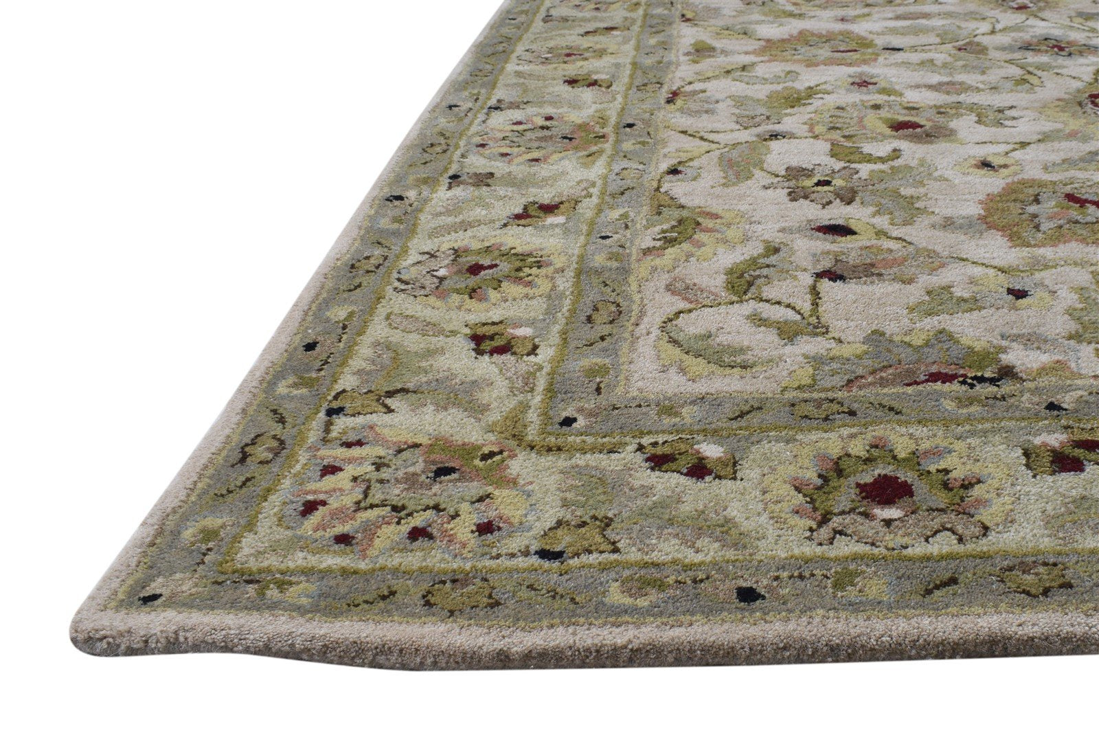 5' X 8' Rug Wool Beige Persian Hand Tufted Kashan Oriental Room Size Carpet Area Rug