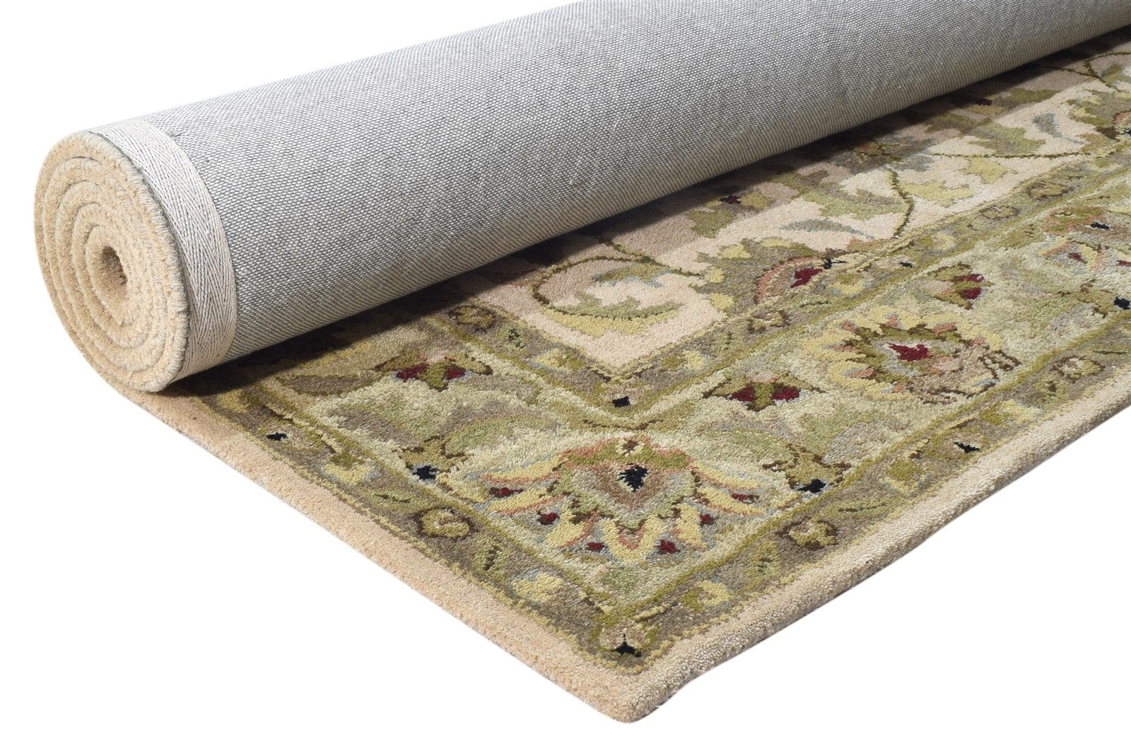 Beige Wool Rug 5' X 8' Persian Hand Tufted Kashan Oriental Room Size Carpet Area Rug