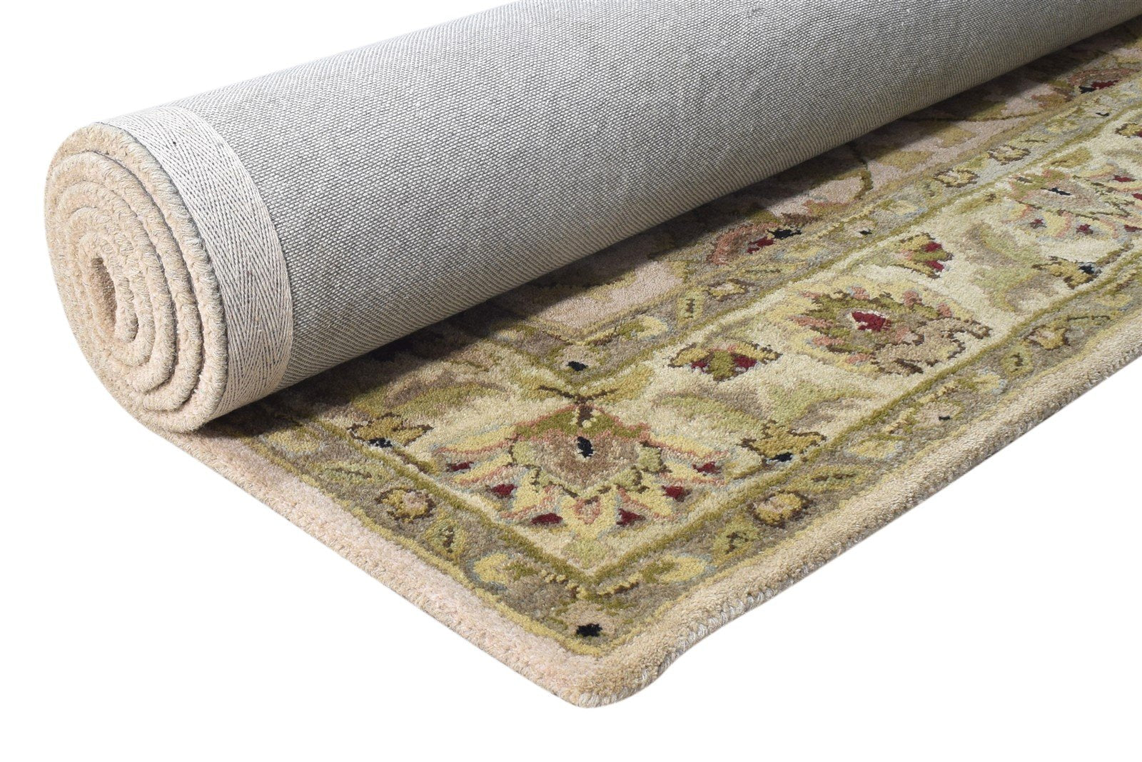 Wool Beige Rug 5' X 8' Persian Hand Tufted Kashan Oriental Room Size Carpet Area Rug