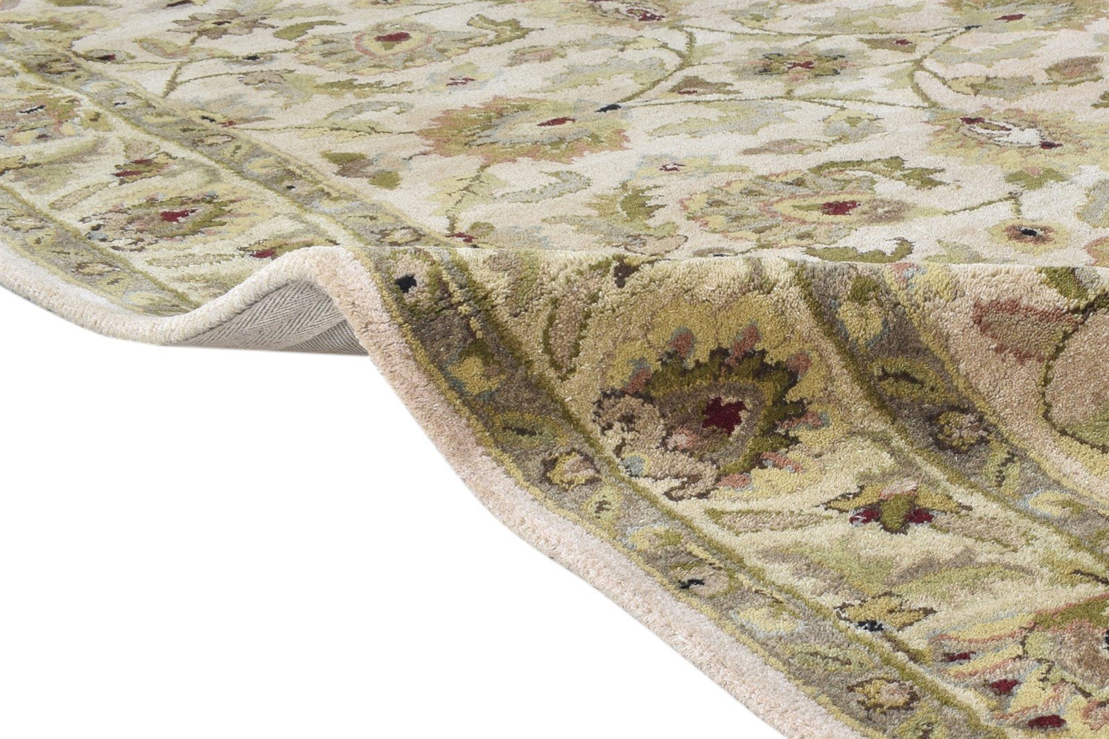 Wool Beige Rug 5' X 8' Persian Hand Tufted Kashan Oriental Room Size Carpet Area Rug