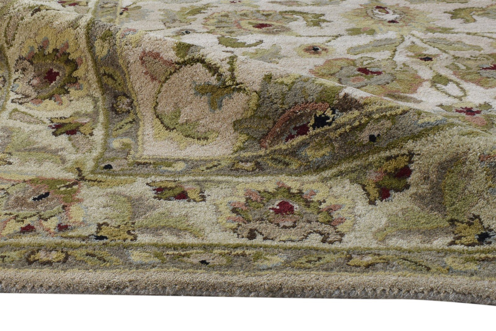 Wool Beige Rug 5' X 8' Persian Hand Tufted Kashan Oriental Room Size Carpet Area Rug