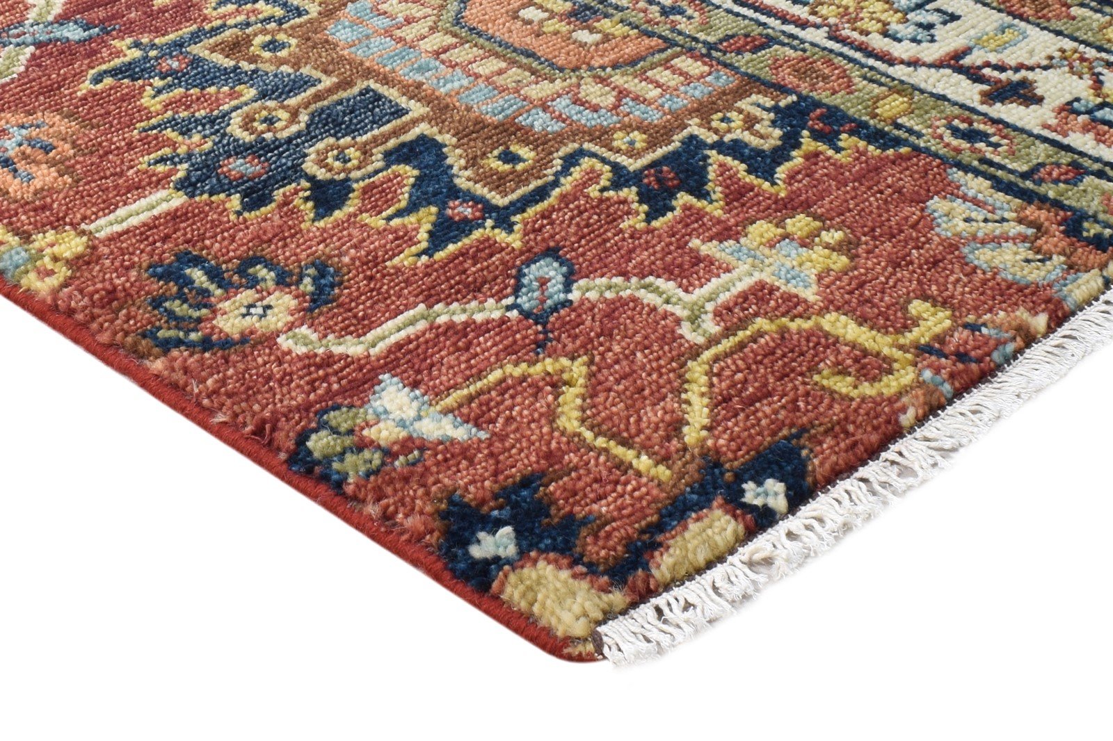 Hand Knotted Red New Zealand Wool Rug 3X4 Persian Oushak Oriental Small Carpet Area Rug