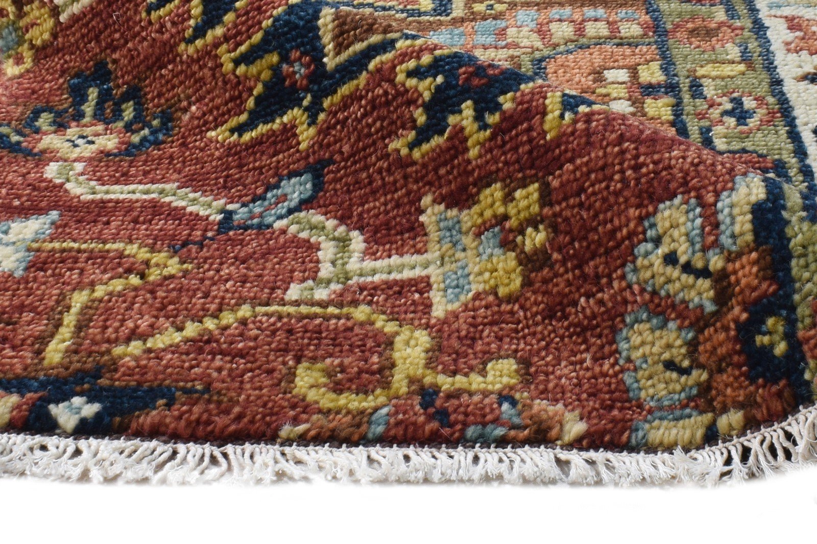 Hand Knotted Red New Zealand Wool Rug 3X4 Persian Oushak Oriental Small Carpet Area Rug