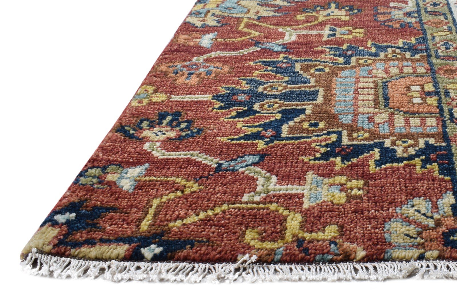 Hand Knotted Red New Zealand Wool Rug 3X4 Persian Oushak Oriental Small Carpet Area Rug