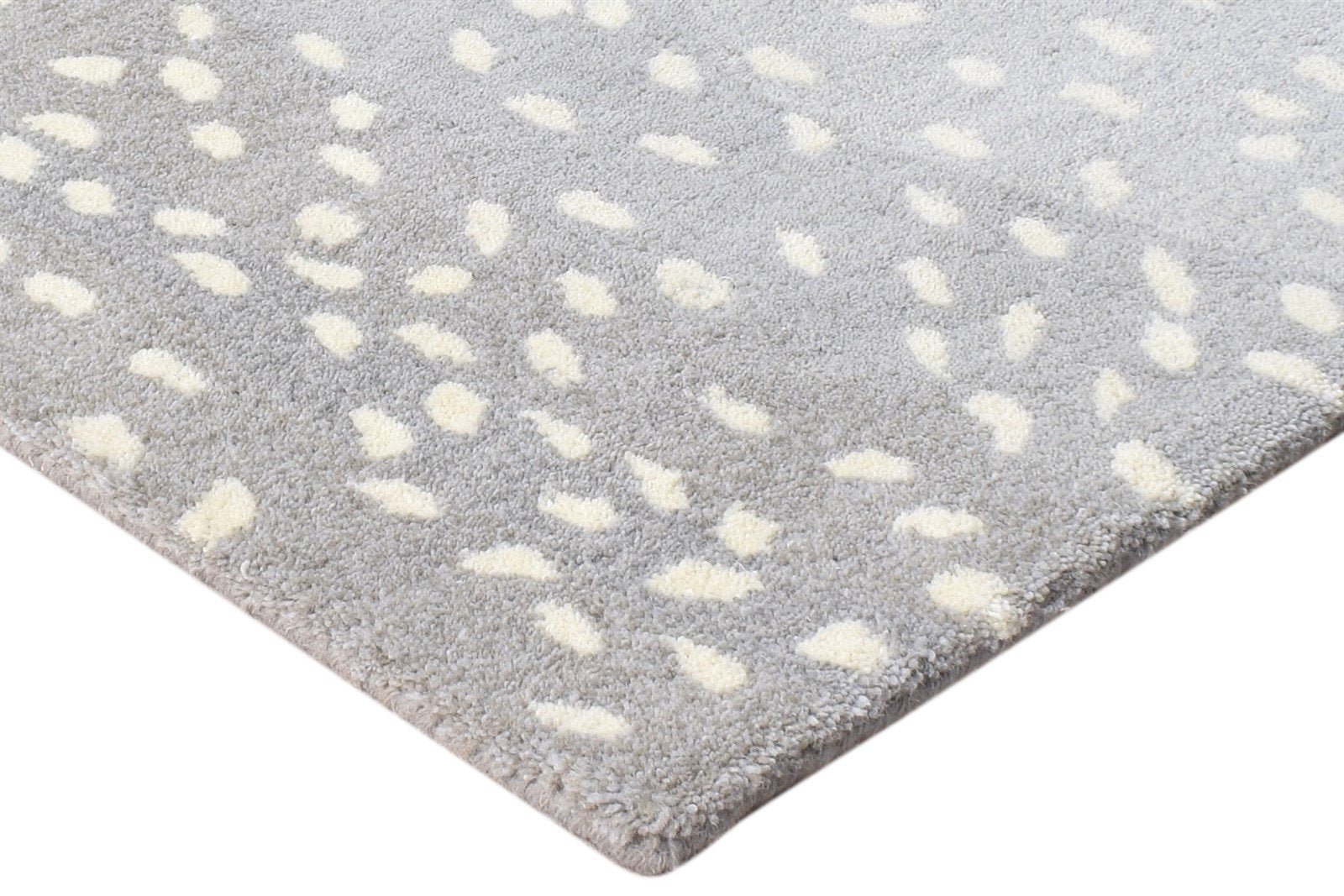 Grey Wool Rug 5' X 8' Modern Hand Tufted American Antelope Room Size Carpet Area Rug