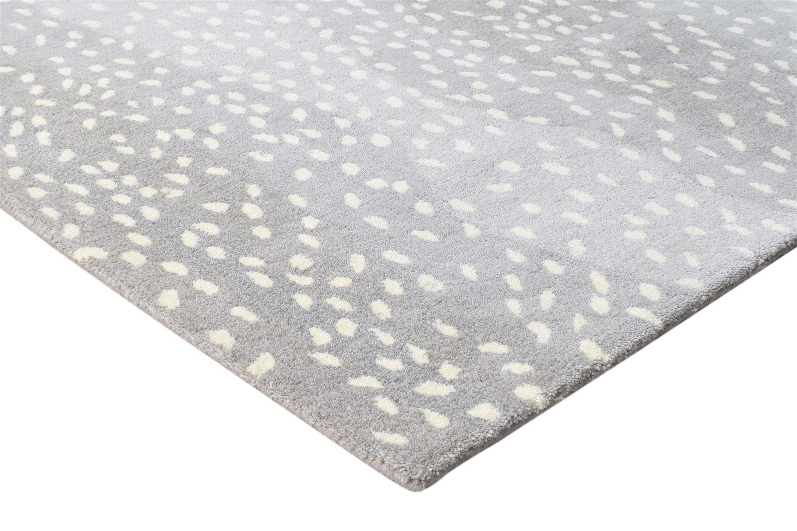 Grey Wool Rug 5' X 8' Modern Hand Tufted American Antelope Room Size Carpet Area Rug