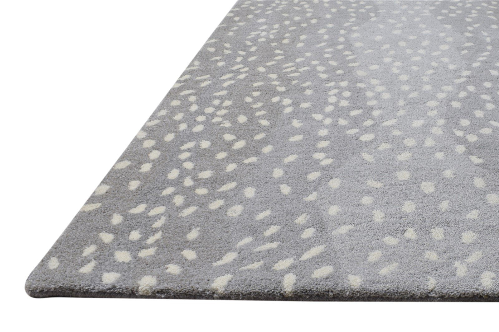 Grey Wool Rug 5' X 8' Modern Hand Tufted American Antelope Room Size Carpet Area Rug