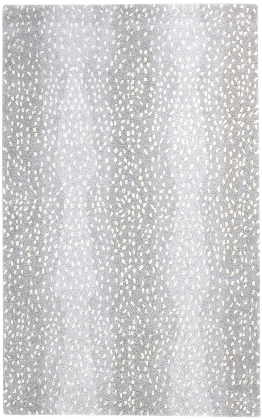 Grey Wool Rug 5' X 8' Modern Hand Tufted American Antelope Room Size Carpet Area Rug