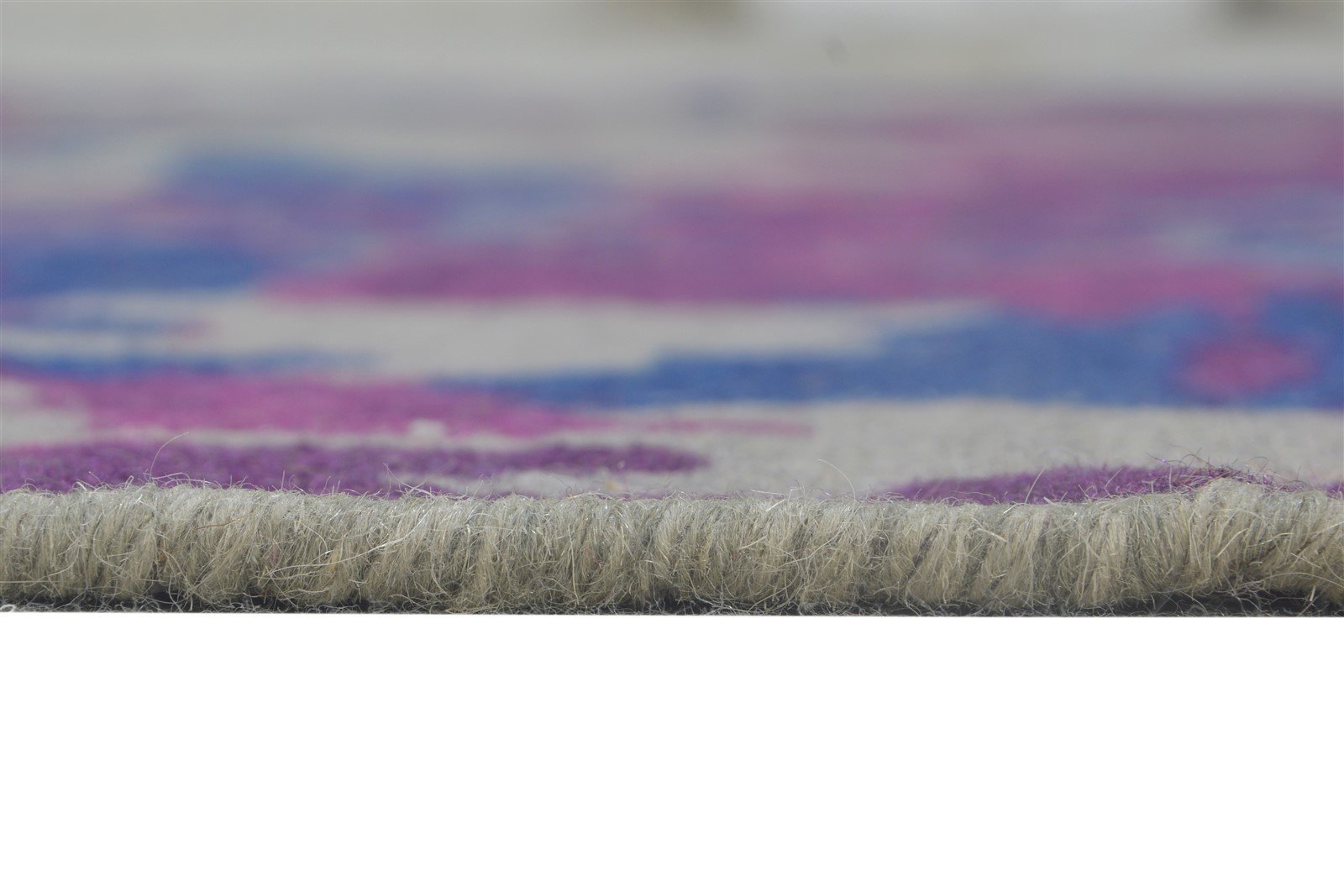 5' X 8' Rug Wool Purple Modern Dhurrie Bohemian Abstract Room Size Carpet Area Rug