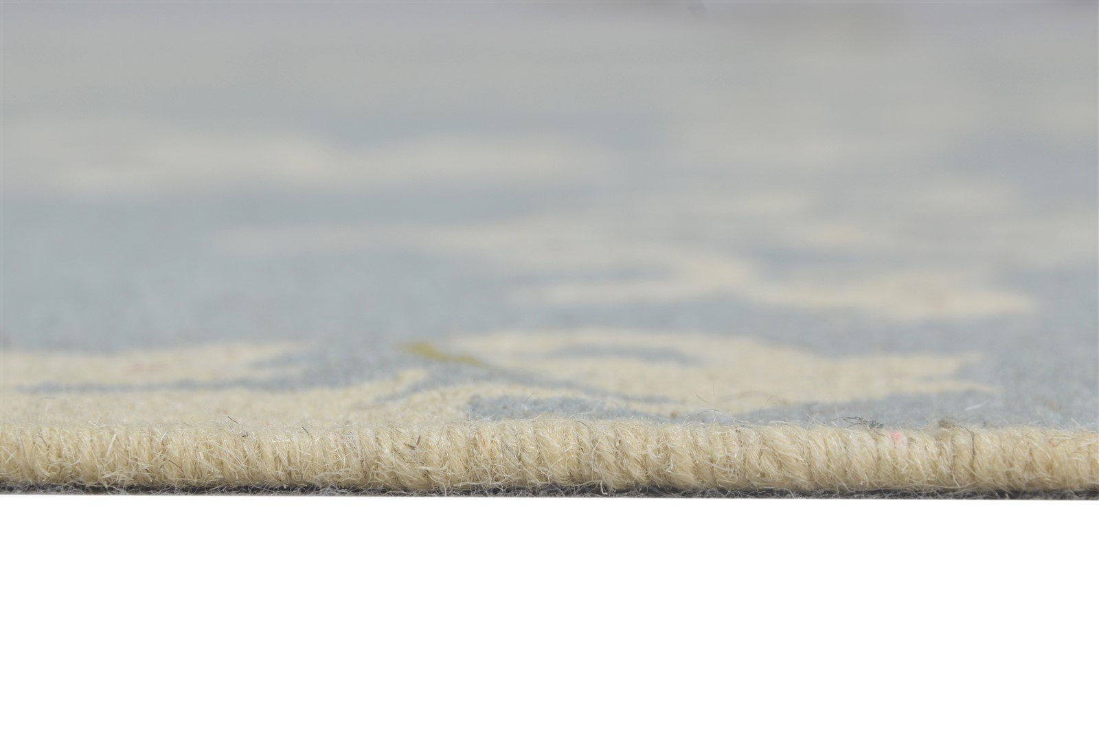 Grey Wool Rug 5' X 8' Modern Dhurrie Scandinavian Floral Room Size Carpet Area Rug