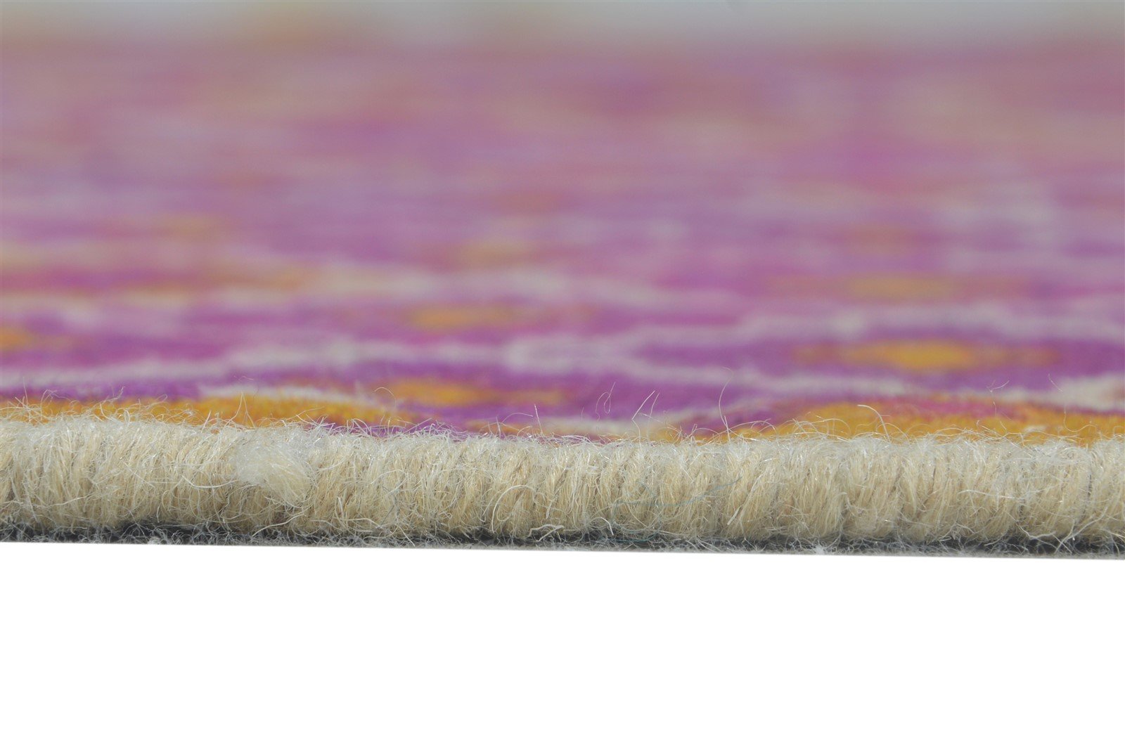 5' X 8' Rug Wool Purple Modern Dhurrie Bohemian Diamond Room Size Carpet Area Rug