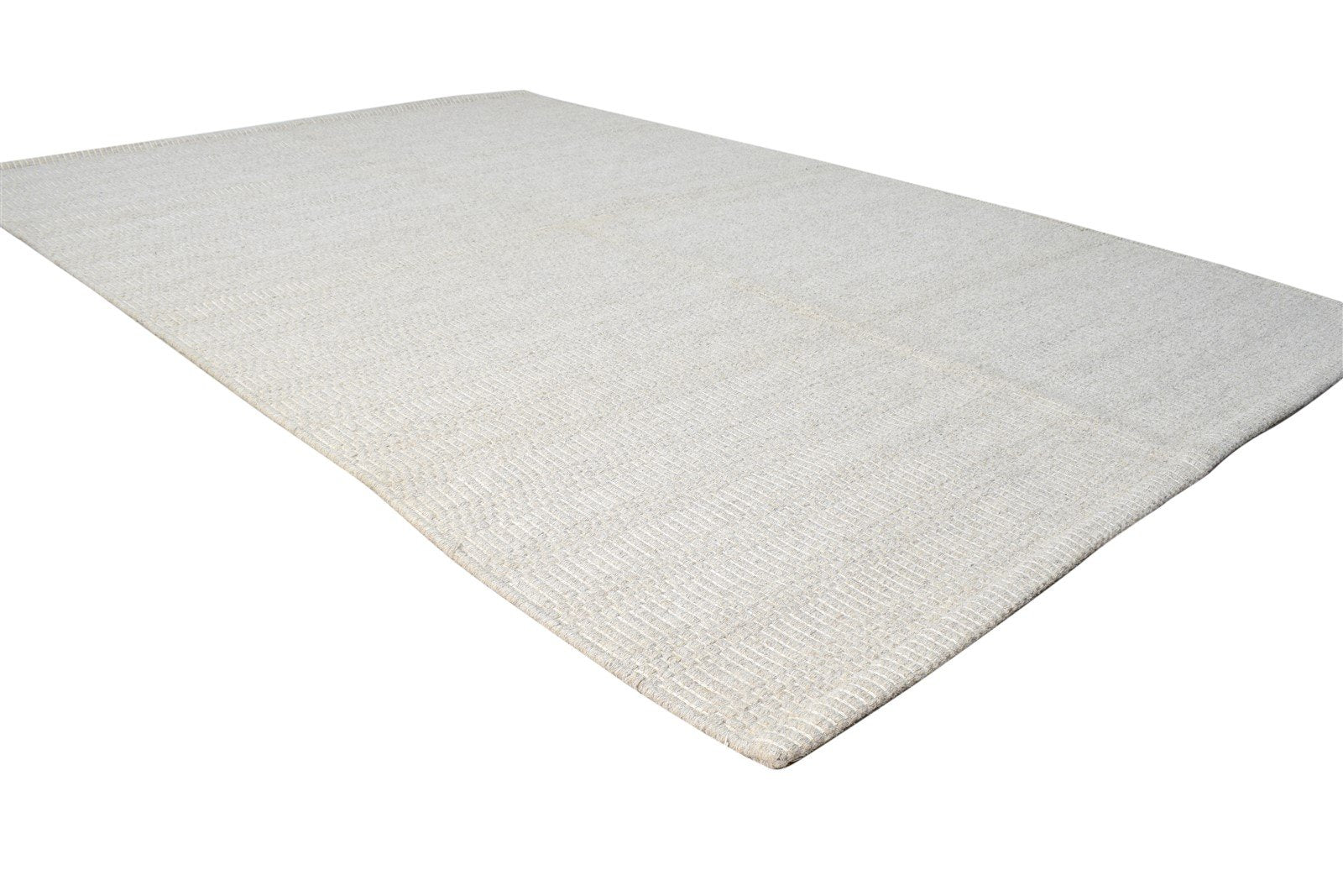 Dhurrie Beige Wool Rug 5' X 8' Modern Scandinavian Trellis Room Size Carpet Area Rug