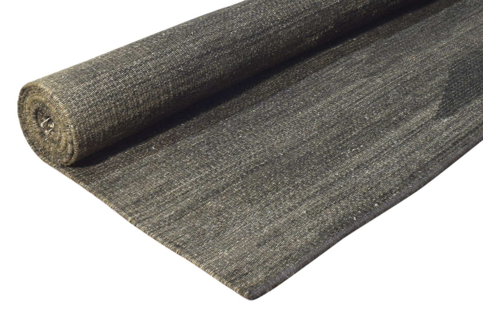 Dhurrie Grey Wool Rug 6' X 8' Modern Scandinavian Abstract Room Size Carpet Area Rug