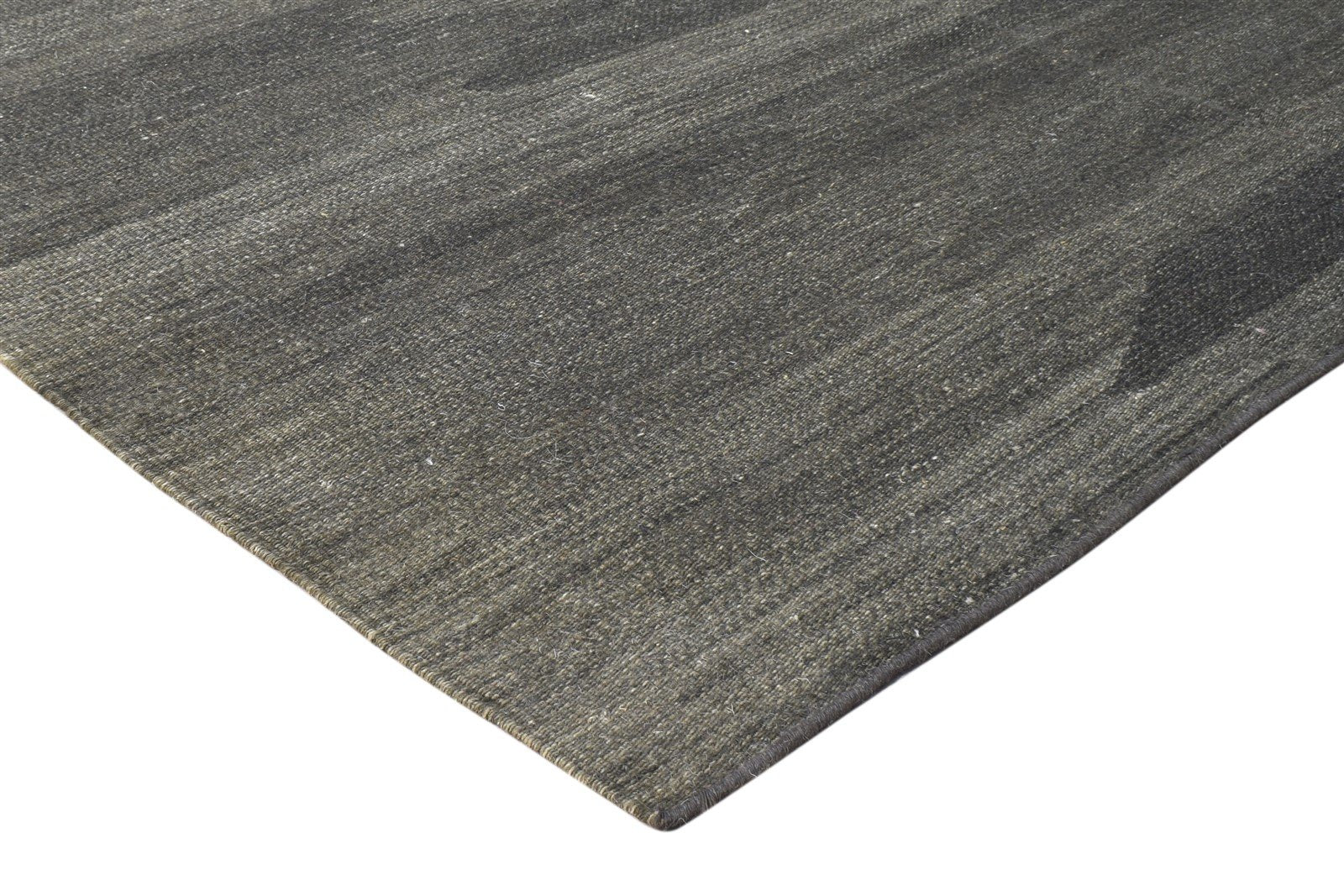 Dhurrie Grey Wool Rug 6' X 8' Modern Scandinavian Abstract Room Size Carpet Area Rug